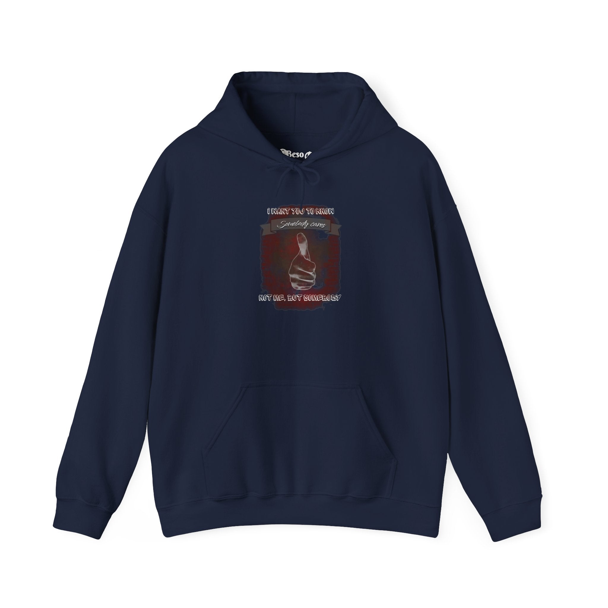 Hoodie - Dark Humor 'Somebody Cares, Not Me' Thumbs Up Design