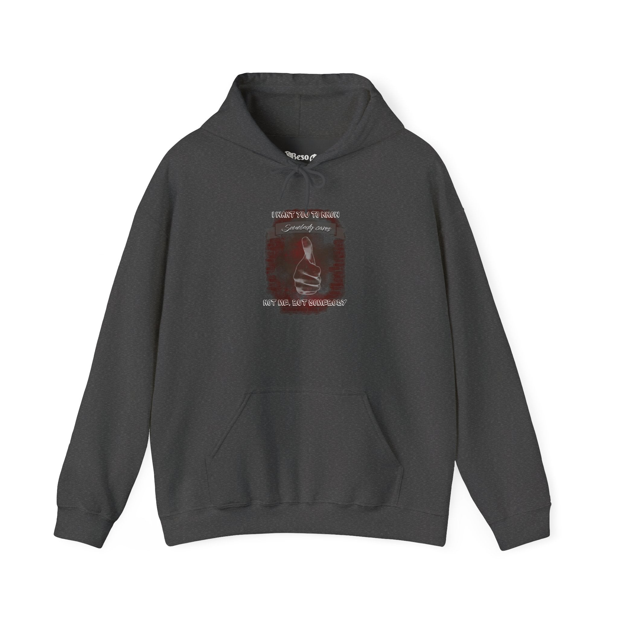 Hoodie - Dark Humor 'Somebody Cares, Not Me' Thumbs Up Design