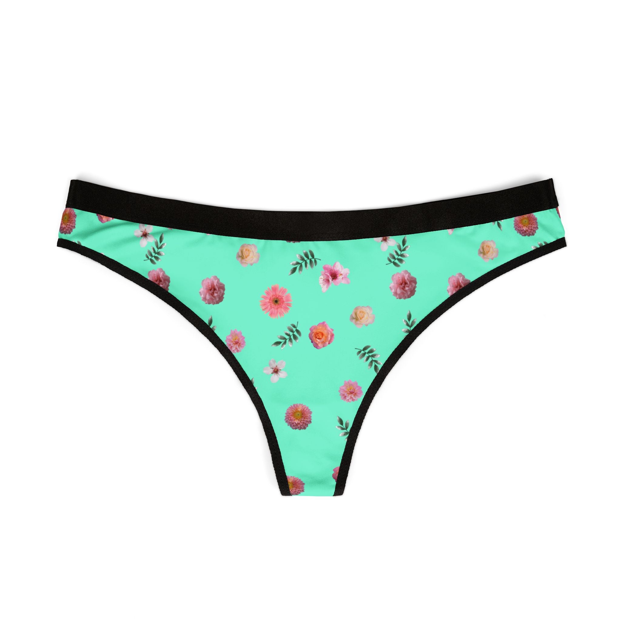 Floral Women's Thongs - Comfortable and Stylish Underwear, Floral Print Lace Undies, Cute Lingerie Gift, Everyday Essentials, Summer [...]