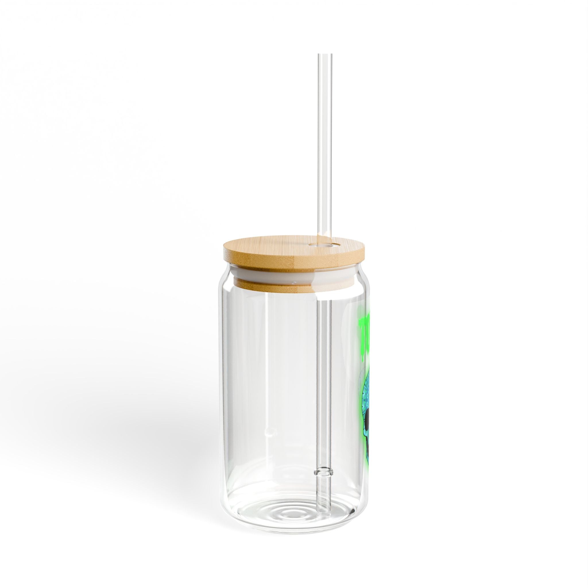 Toxic Skull Sipper Glass, 16oz – Fun Drinkware, Halloween Party Decor, Gift for Goth Lovers, Eco-Friendly Straw Cup, Stylish Hydration