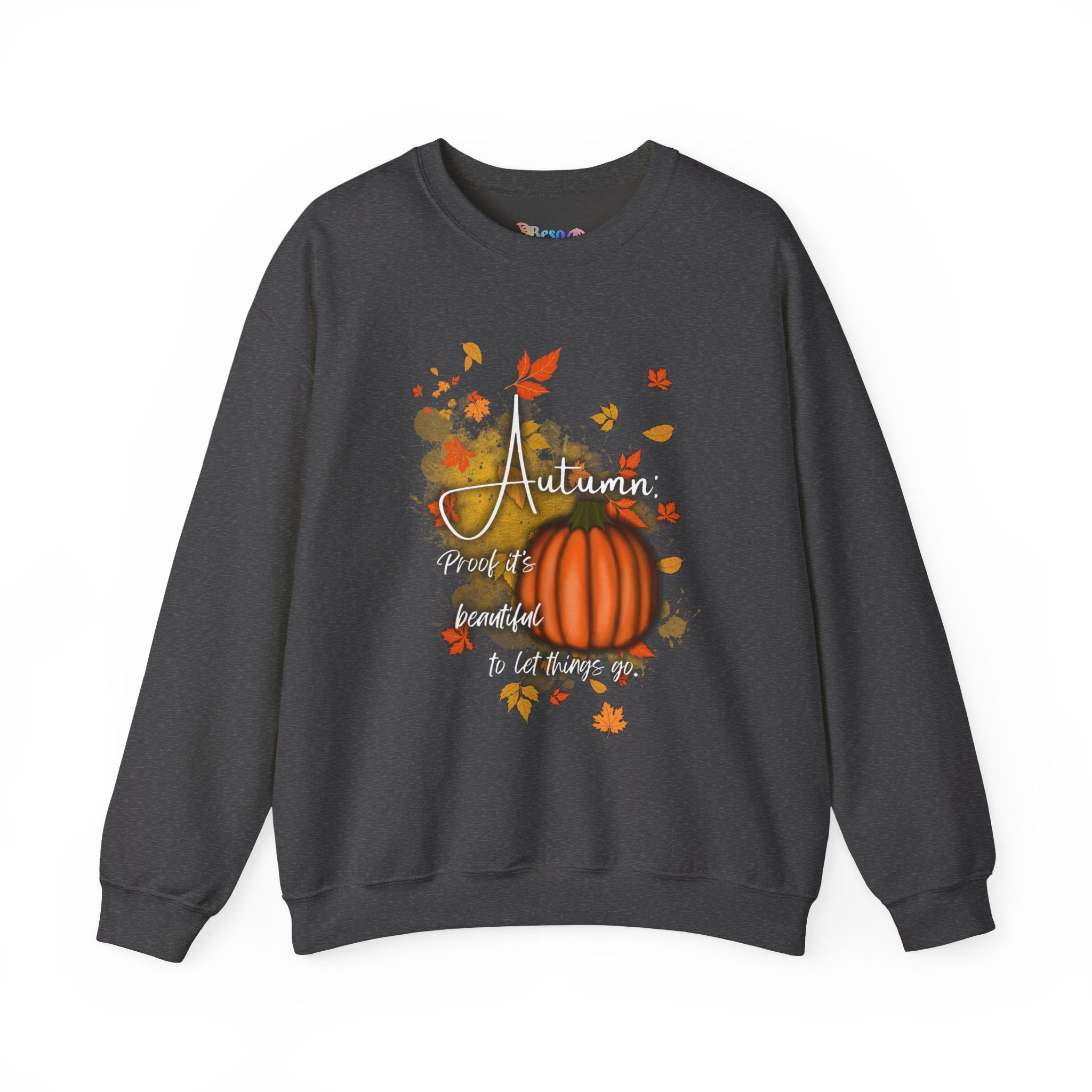 Autumn Vibes Crewneck Sweatshirt - Fall Fashion, Pumpkin Sweatshirt, Cozy Sweater for Thanksgiving, Seasonal Apparel, Autumn Gift