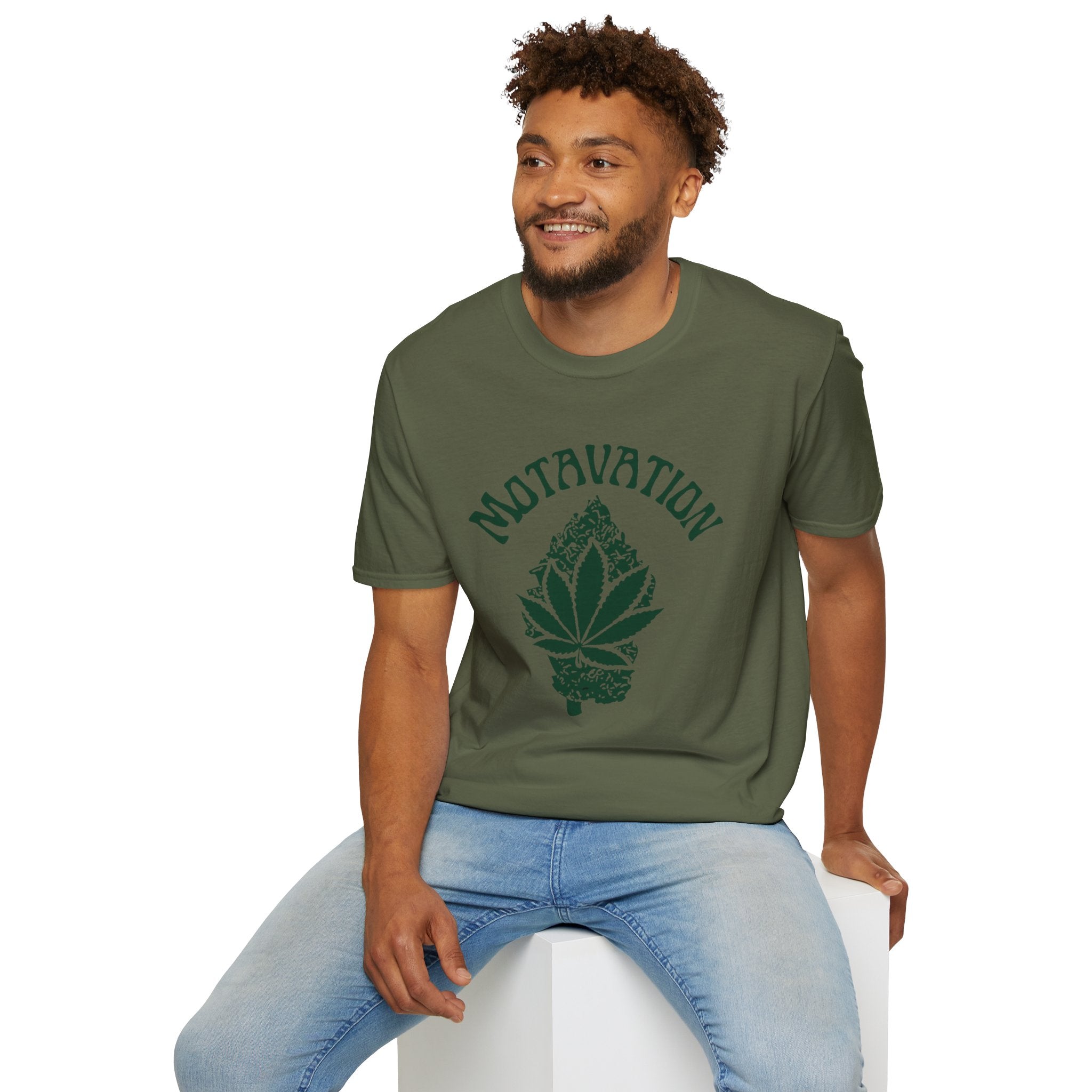 Marijuana Leaf and Bud Unisex T-Shirt - Motavation Design