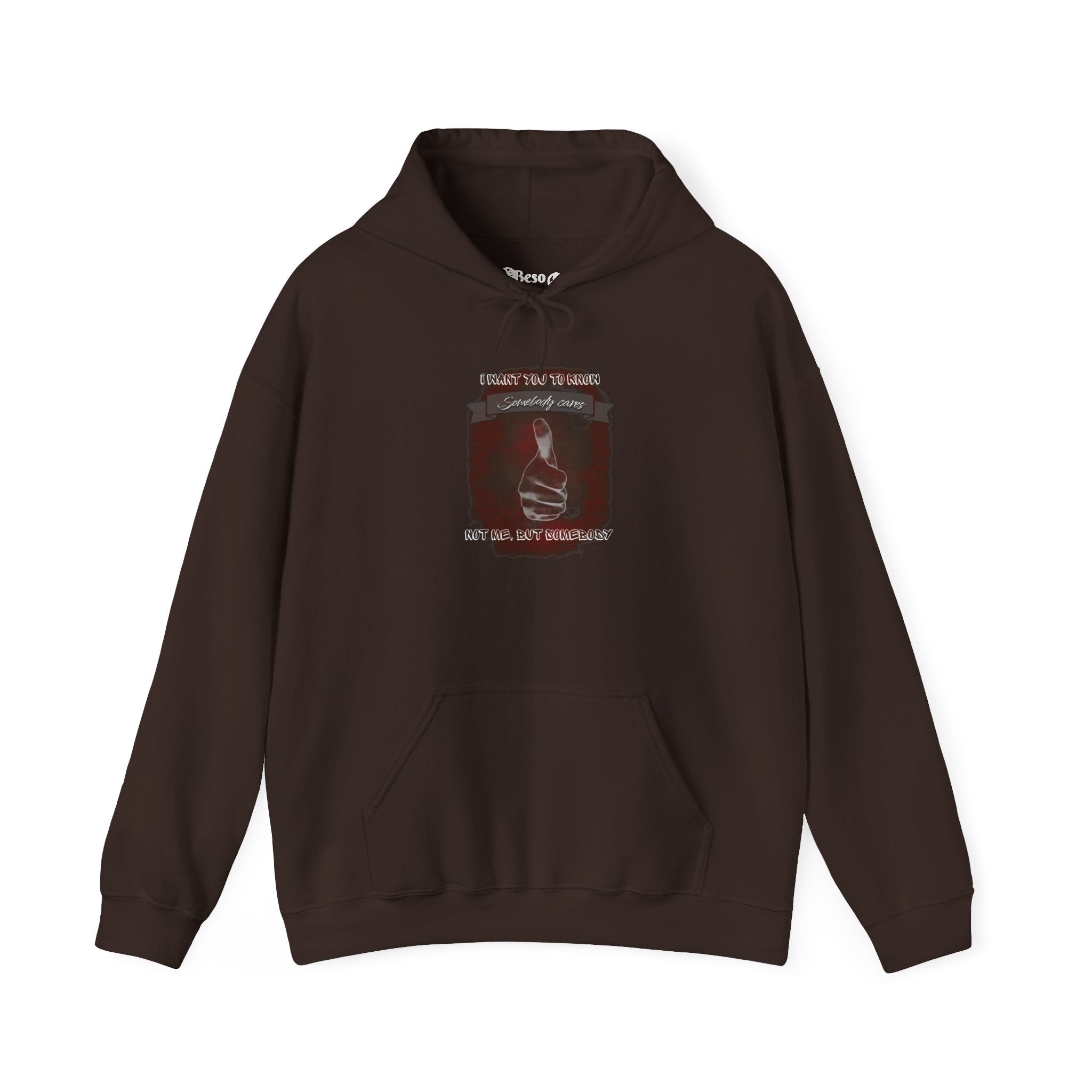 Hoodie - Dark Humor 'Somebody Cares, Not Me' Thumbs Up Design