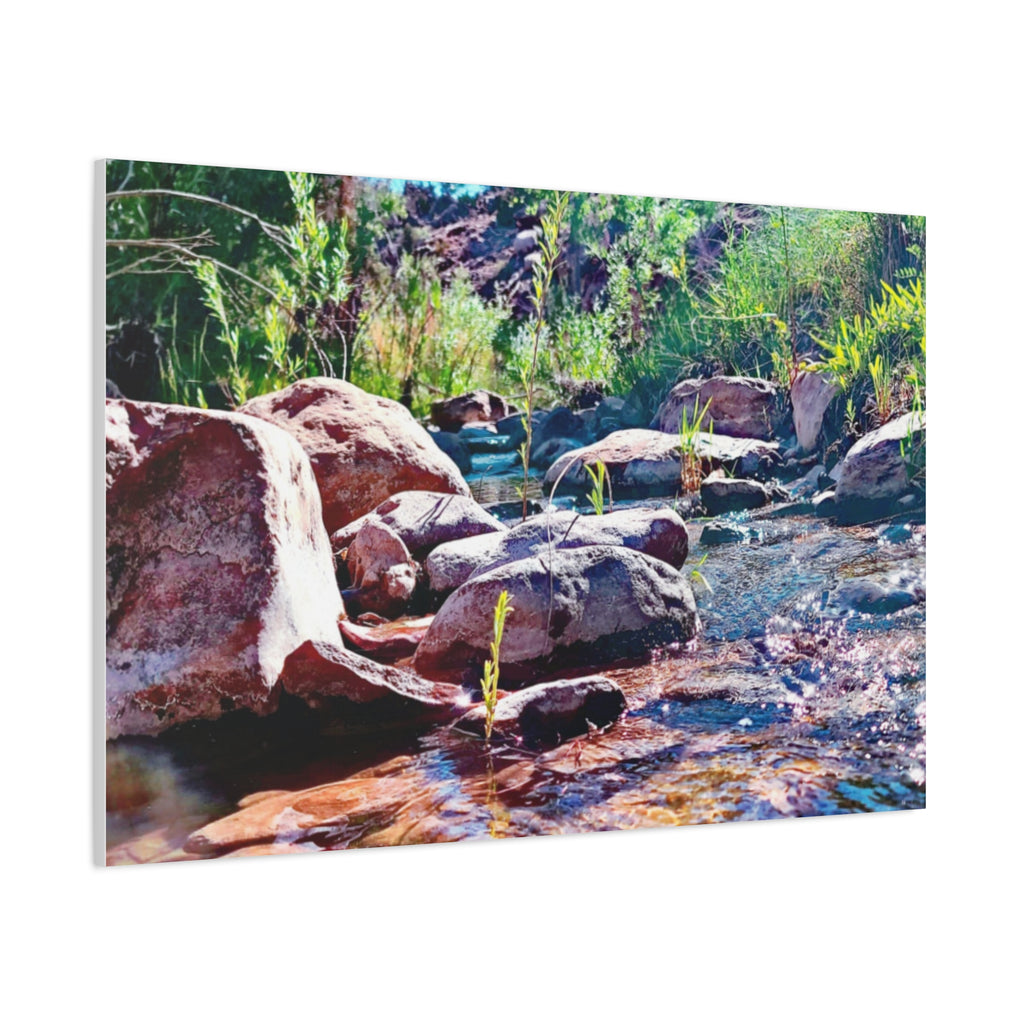 White Water Stream Art Canvas