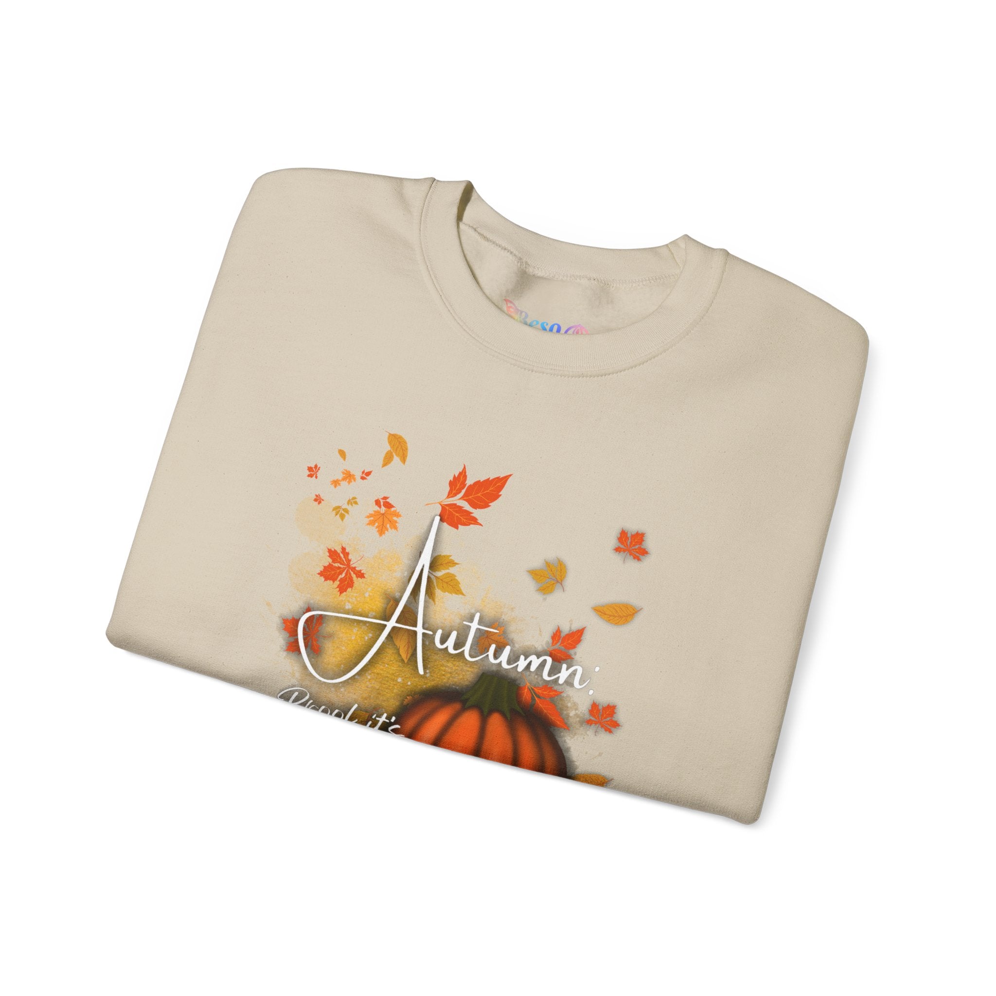 Autumn Vibes Crewneck Sweatshirt - Fall Fashion, Pumpkin Sweatshirt, Cozy Sweater for Thanksgiving, Seasonal Apparel, Autumn Gift