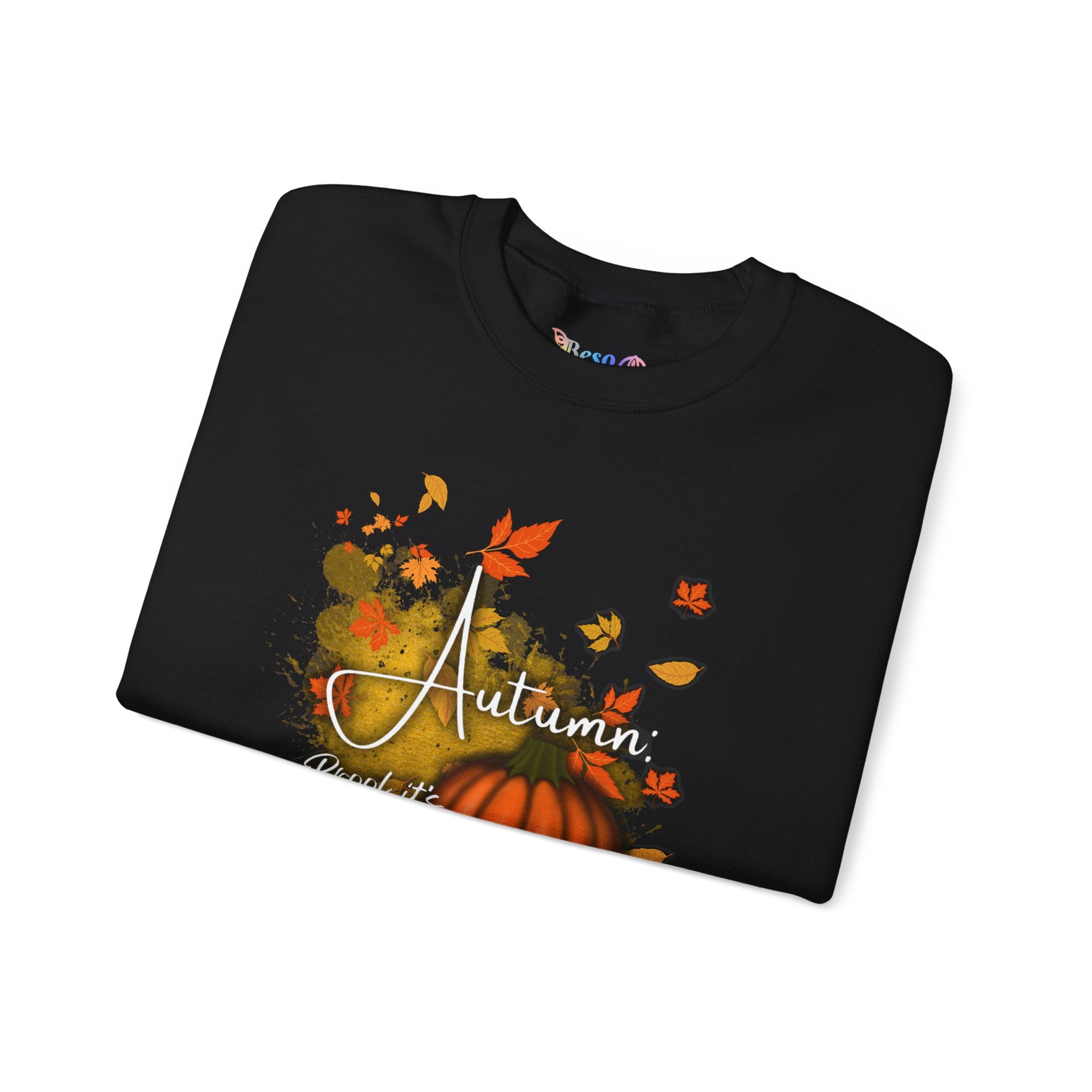 Autumn Vibes Crewneck Sweatshirt - Fall Fashion, Pumpkin Sweatshirt, Cozy Sweater for Thanksgiving, Seasonal Apparel, Autumn Gift