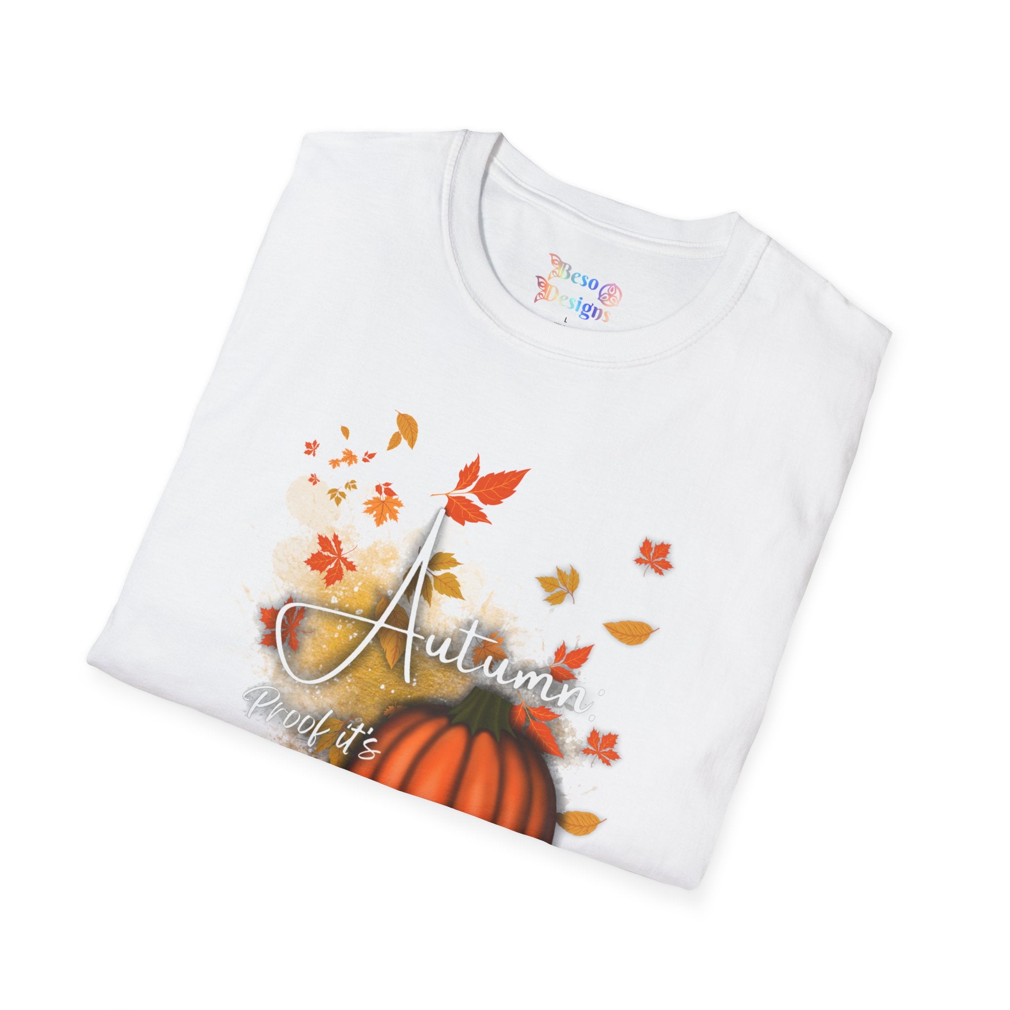 Autumn Vibes Unisex Softstyle T-Shirt, Fall Shirt, Pumpkin Tee, Seasonal Apparel, Comfortable Casual Wear, Perfect for Autumn Celebrations