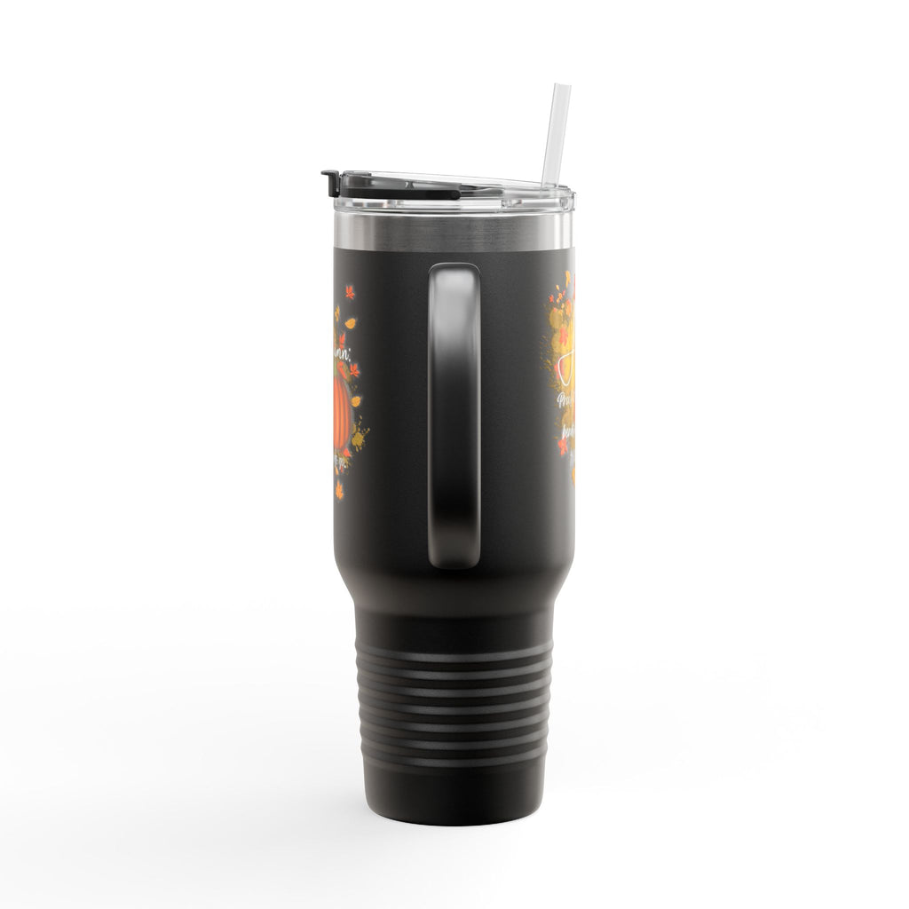 Autumn Insulated Travel Mug, 40oz | Fall Coffee Cup, Pumpkin Design, Holiday Gift, Travel Drinkware, Seasonal Beverage Container