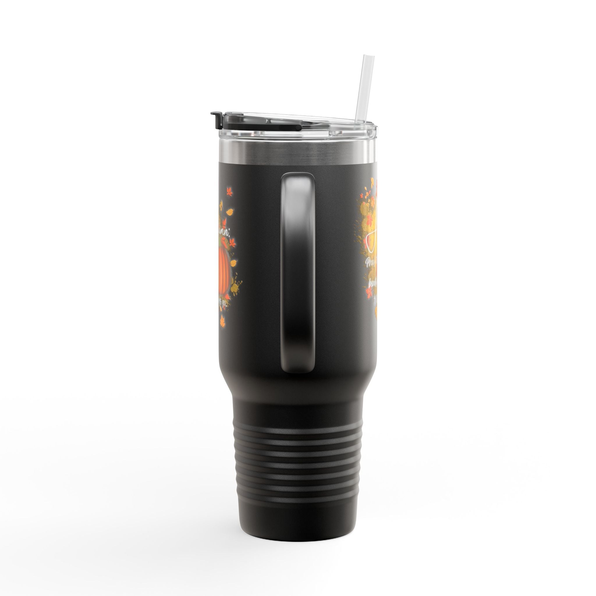 Autumn Insulated Travel Mug, 40oz | Fall Coffee Cup, Pumpkin Design, Holiday Gift, Travel Drinkware, Seasonal Beverage Container