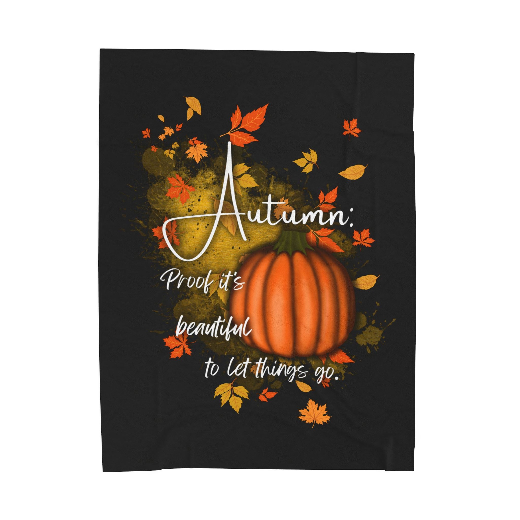 Autumn-Inspired Velveteen Plush Blanket - Cozy Fall Decor, Perfect for Thanksgiving, Gift for Nature Lovers, Home Comfort