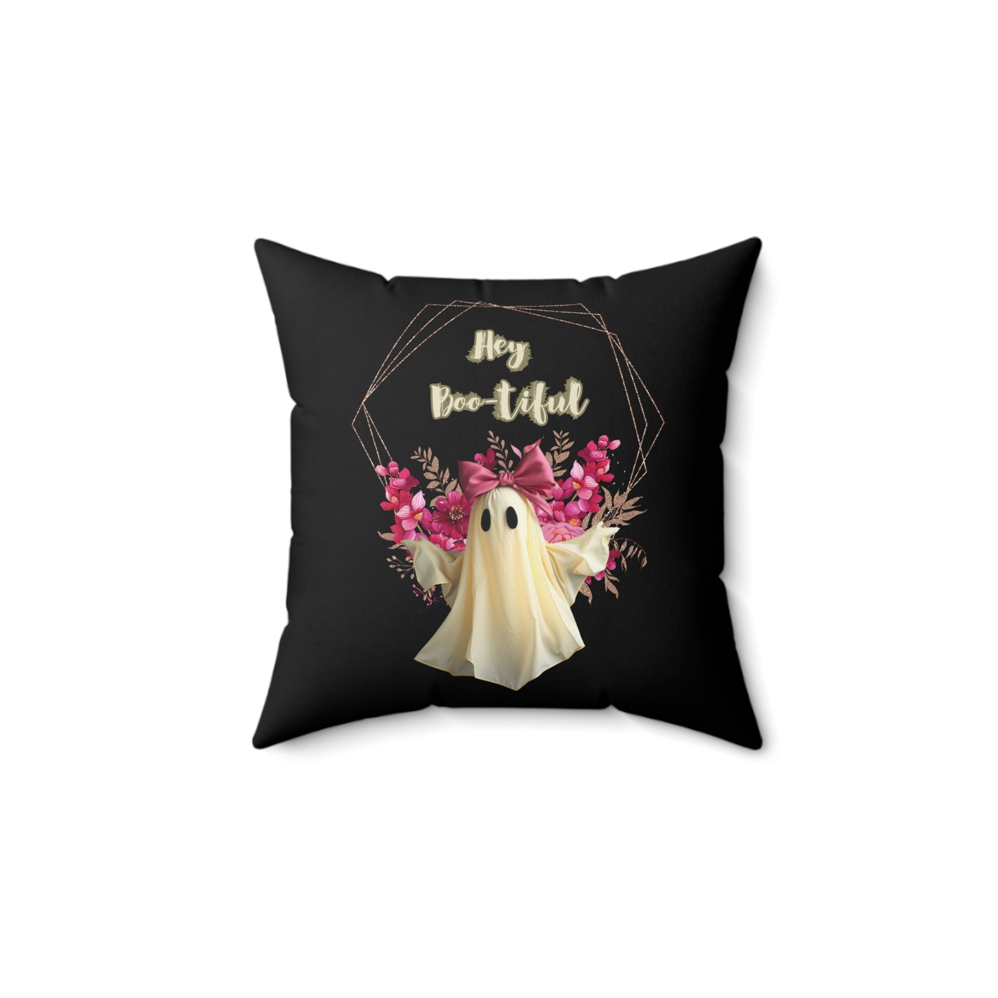 Hey Boo-tiful Halloween Pillow, Decorative Cushion, Ghost Home Decor, Spooky Pillow, Fall Decoration, Halloween Gift