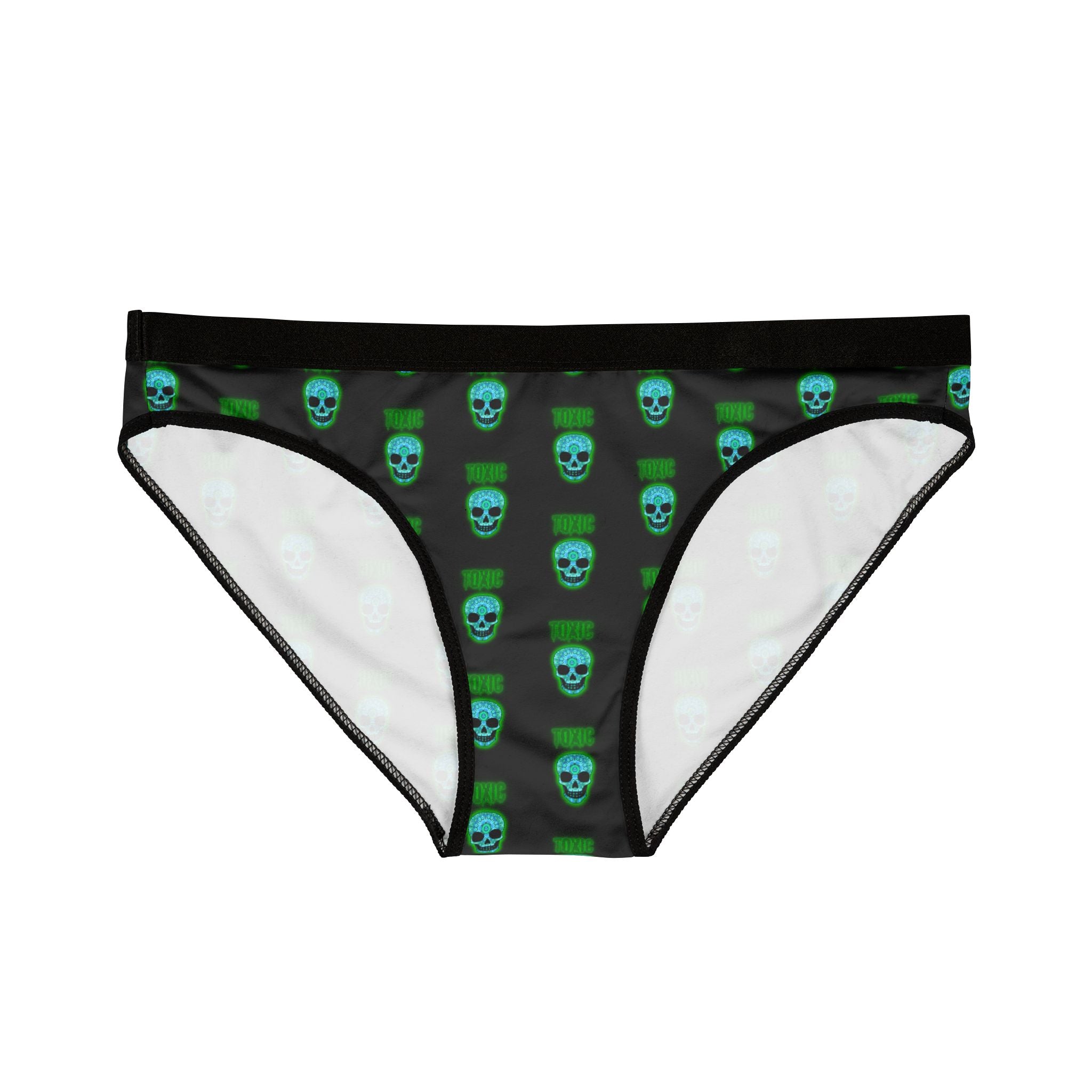 Gothic Skull Print Women's Underwear, Edgy Loungewear, Unique Everyday Wear, Halloween Gift, Fun Mood, AOP Panties