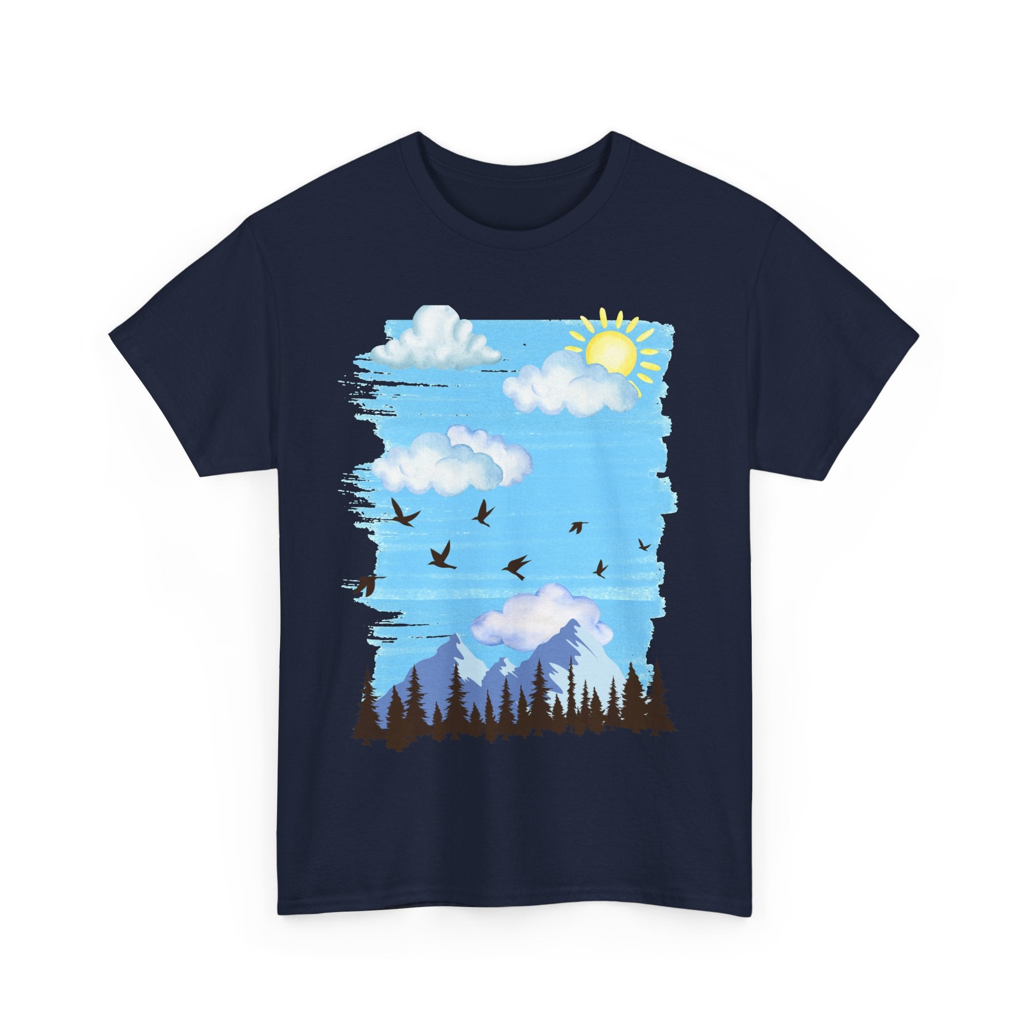 Sunny Sky Nature Tee, Comfortable T-Shirt for Outdoor Lovers, Unisex Tee for Hiking, Gifts for Nature Enthusiasts, Casual Wear, Summer Style