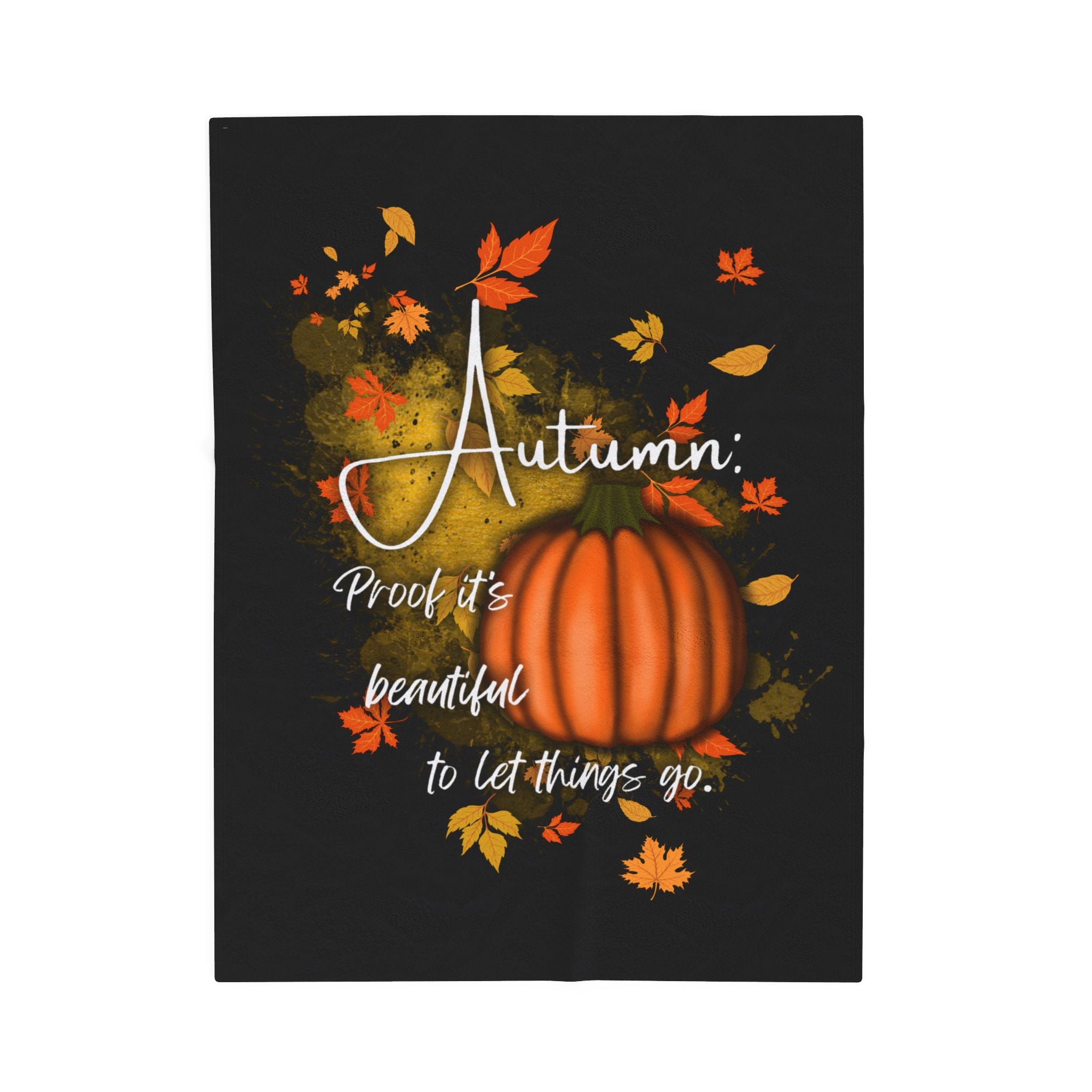 Autumn-Inspired Velveteen Plush Blanket - Cozy Fall Decor, Perfect for Thanksgiving, Gift for Nature Lovers, Home Comfort