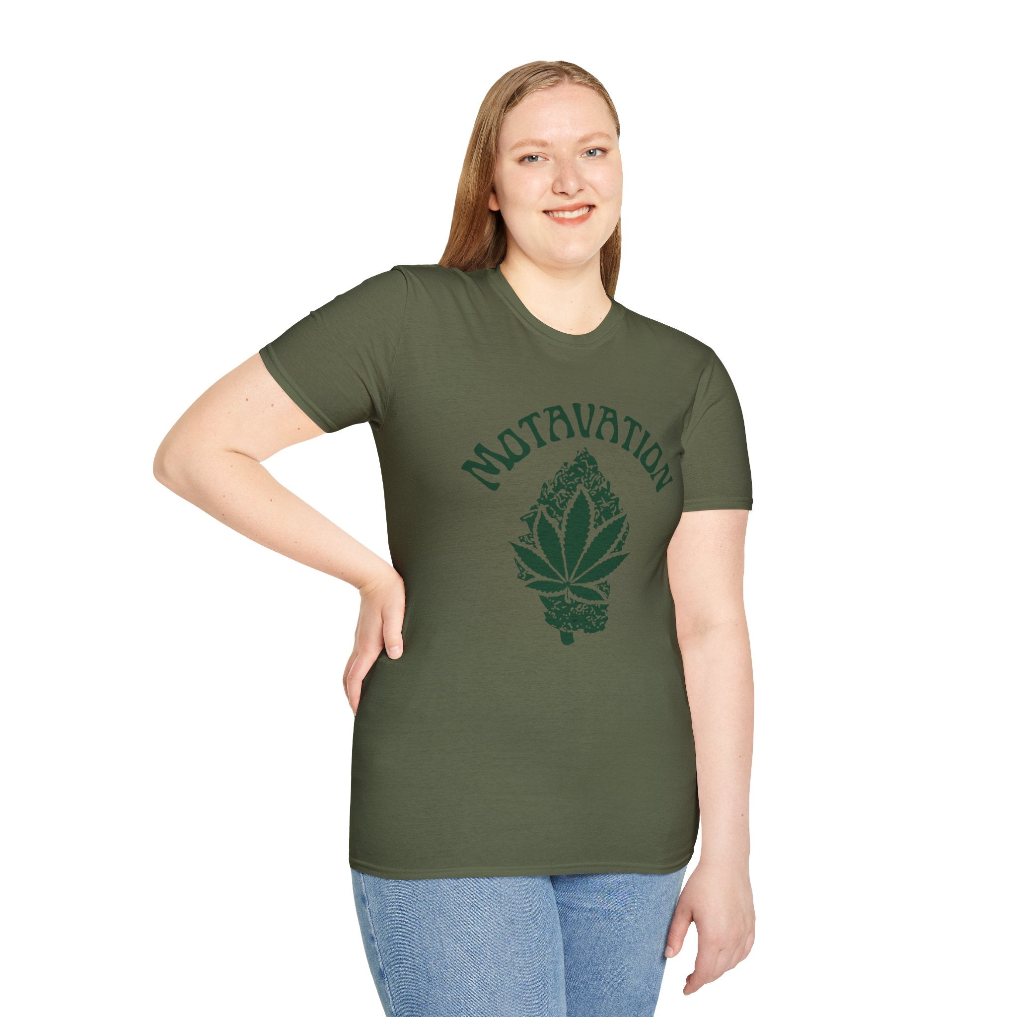 Marijuana Leaf and Bud Unisex T-Shirt - Motavation Design