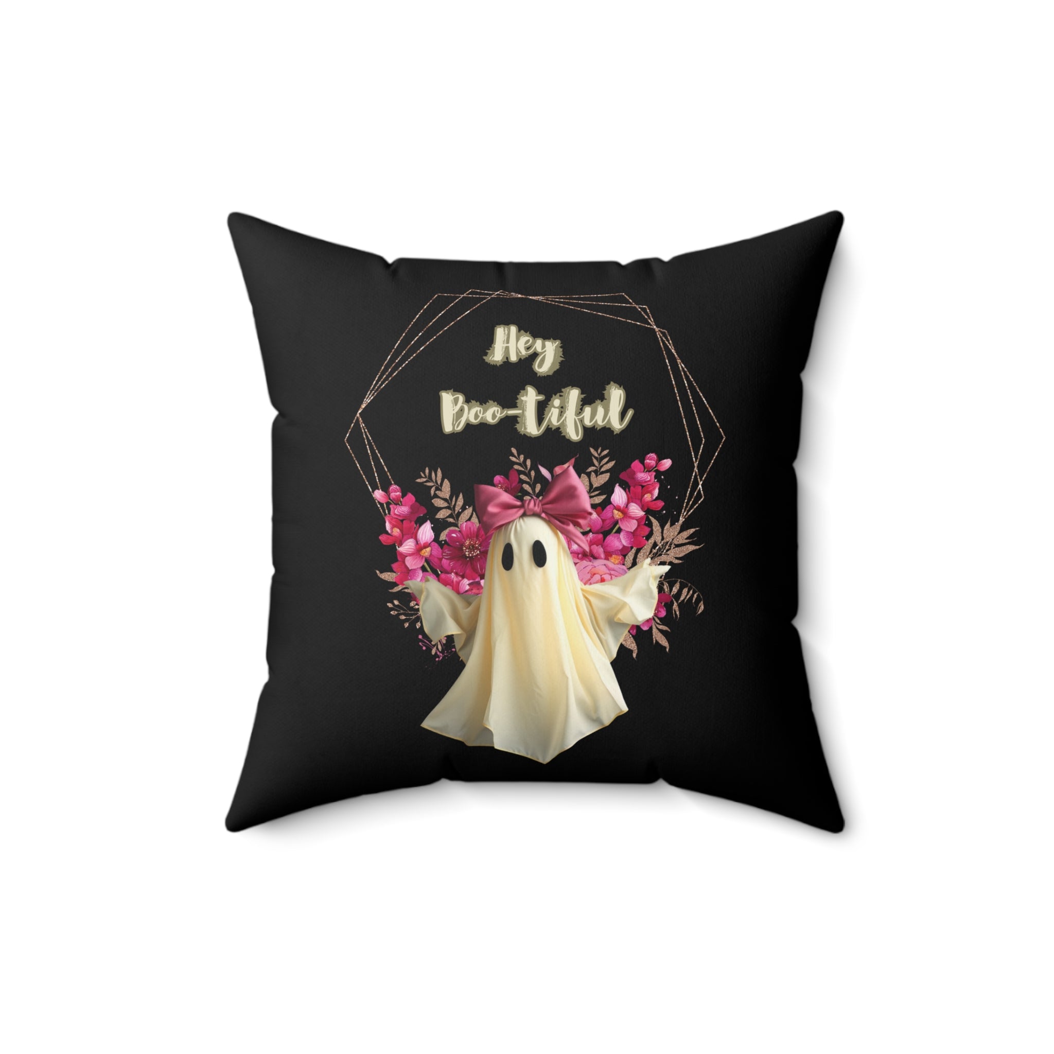 Hey Boo-tiful Halloween Pillow, Decorative Cushion, Ghost Home Decor, Spooky Pillow, Fall Decoration, Halloween Gift