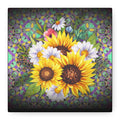 Floral Art Canvas Print, Wall Décor for Home, Gift for Flower Lovers, Botanical Wall Art, Sunflower Canvas