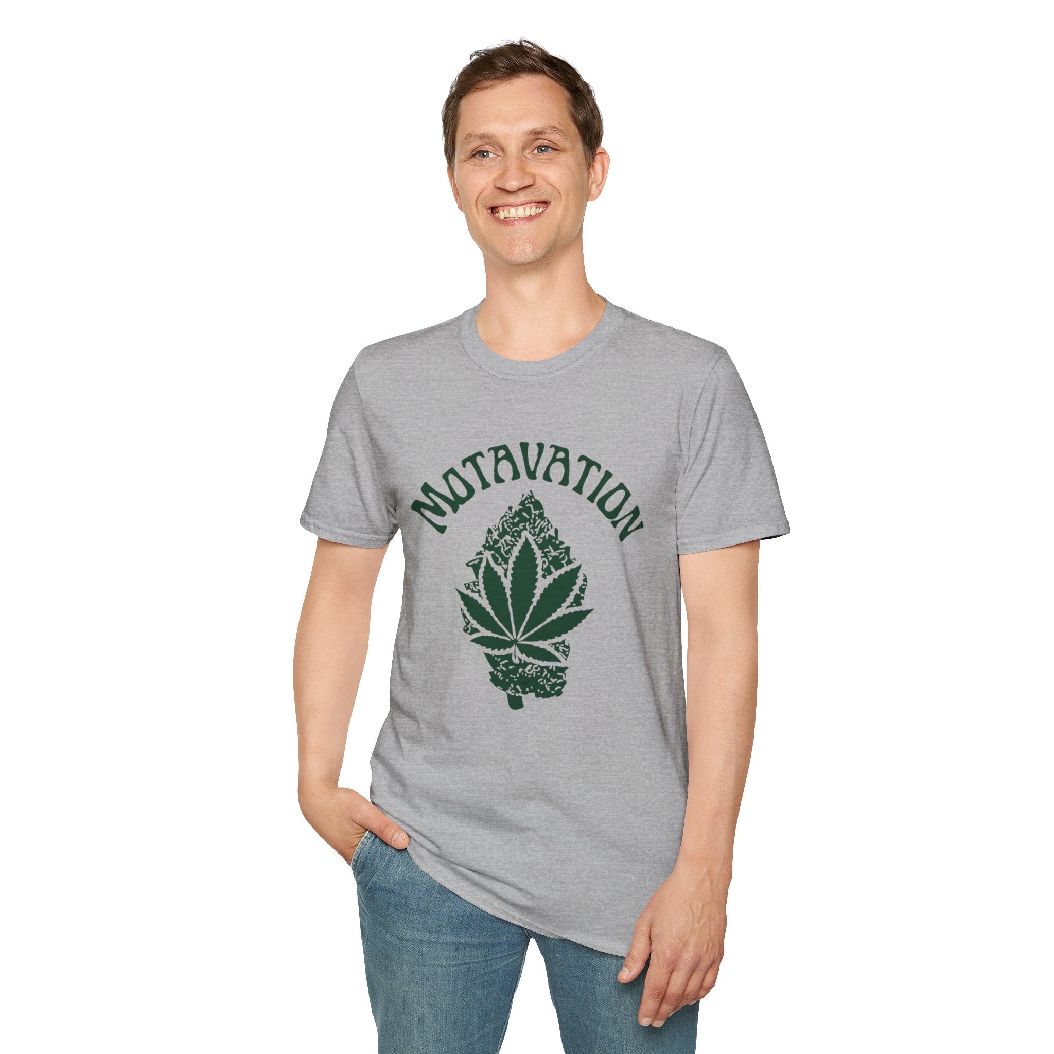 Marijuana Leaf and Bud Unisex T-Shirt - Motavation Design