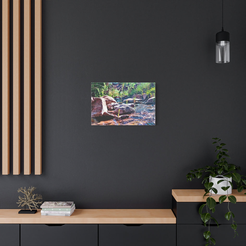 White Water Stream Art Canvas