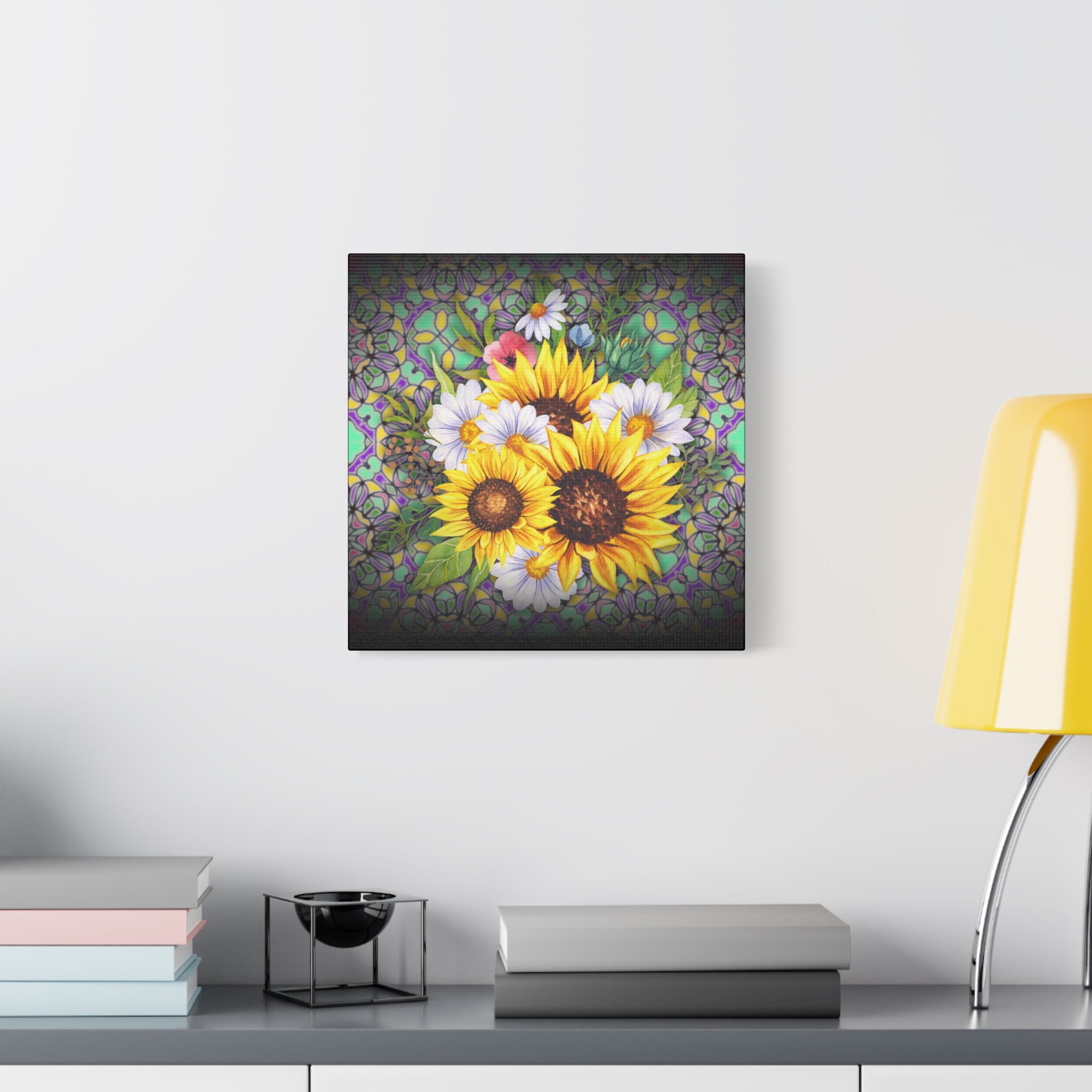 Floral Art Canvas Print, Wall Décor for Home, Gift for Flower Lovers, Botanical Wall Art, Sunflower Canvas