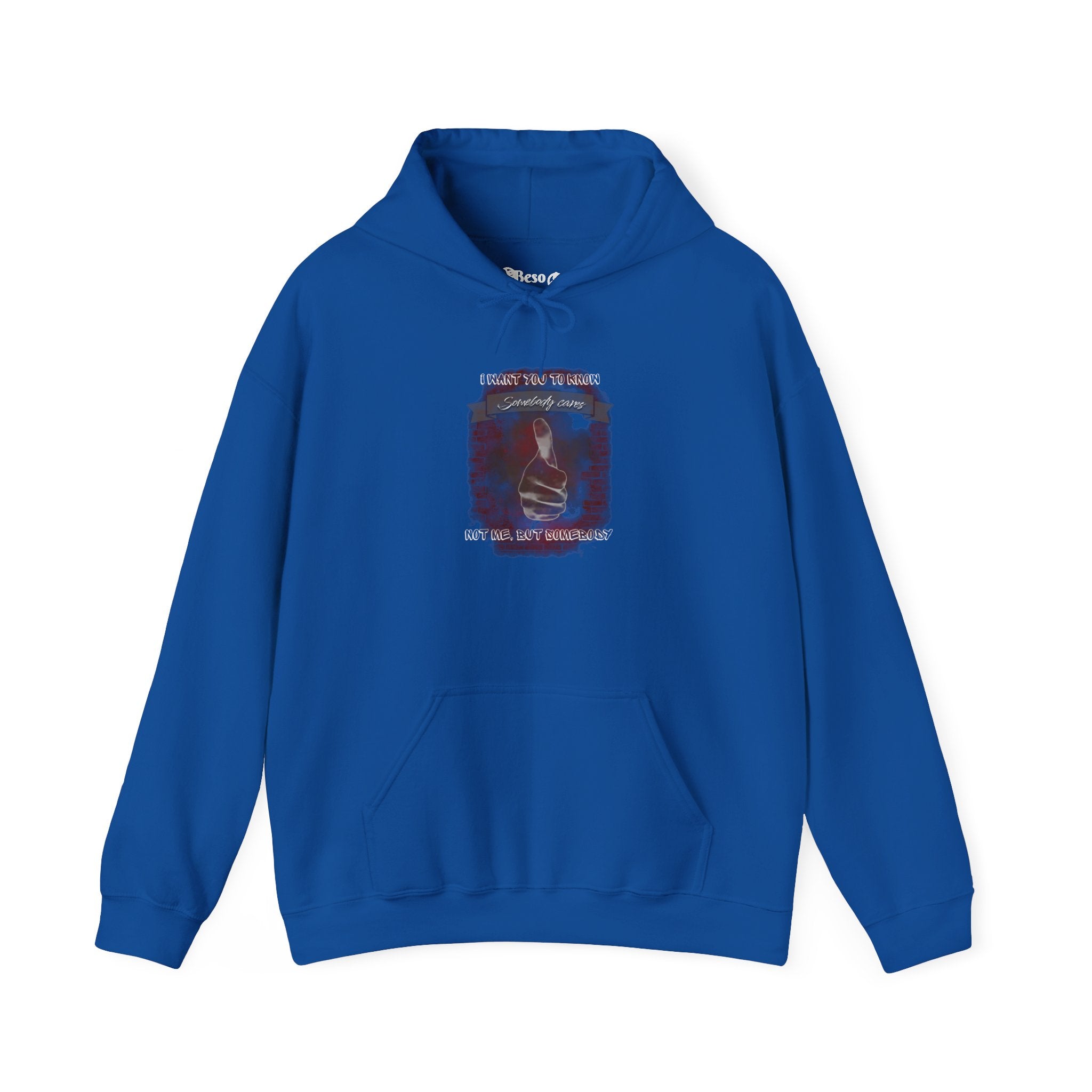 Hoodie - Dark Humor 'Somebody Cares, Not Me' Thumbs Up Design