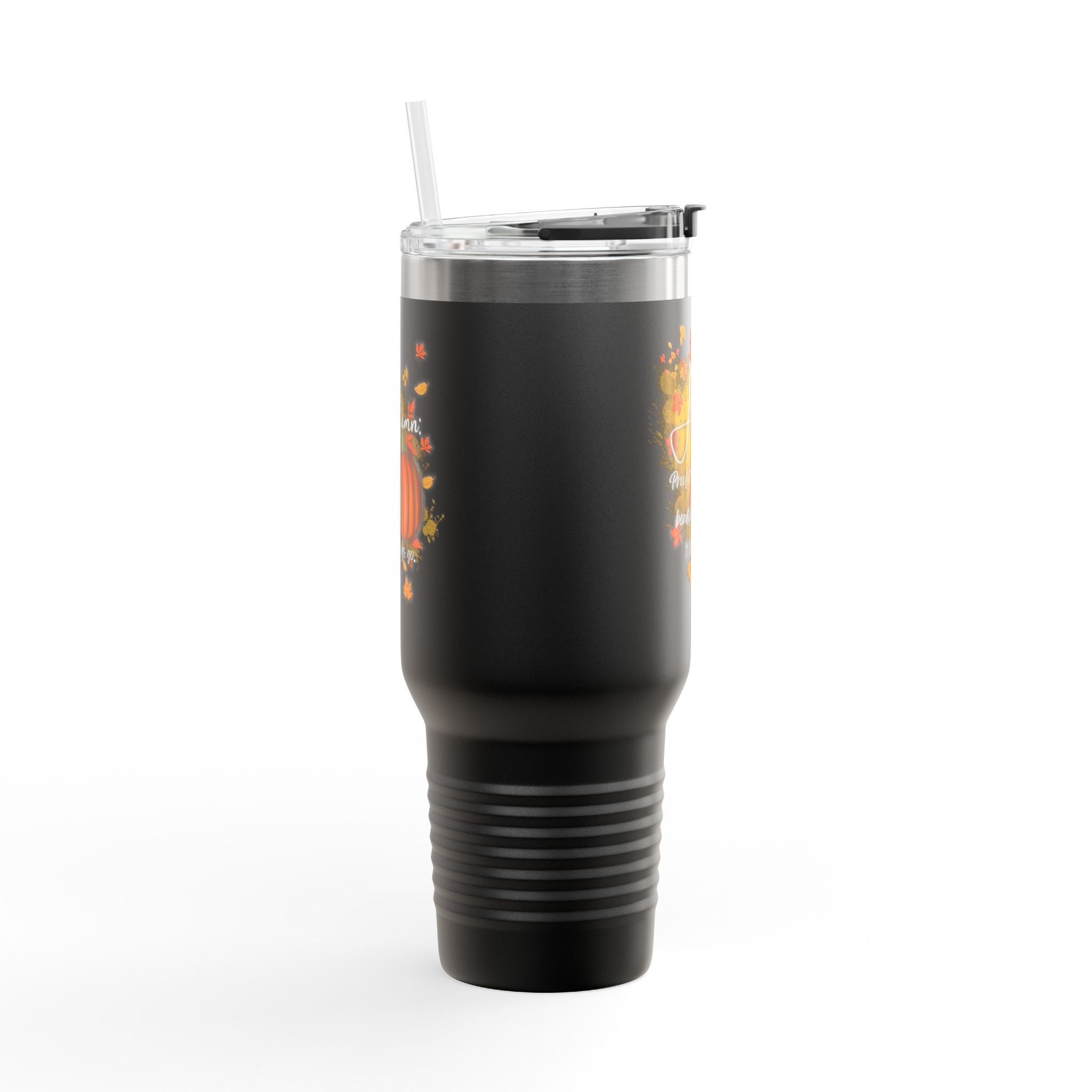 Autumn Insulated Travel Mug, 40oz | Fall Coffee Cup, Pumpkin Design, Holiday Gift, Travel Drinkware, Seasonal Beverage Container