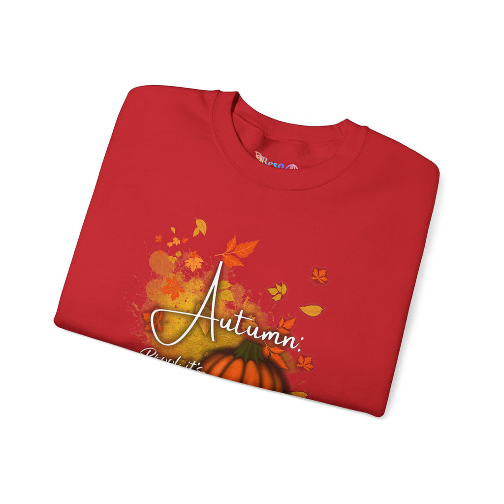 Autumn Vibes Crewneck Sweatshirt - Fall Fashion, Pumpkin Sweatshirt, Cozy Sweater for Thanksgiving, Seasonal Apparel, Autumn Gift