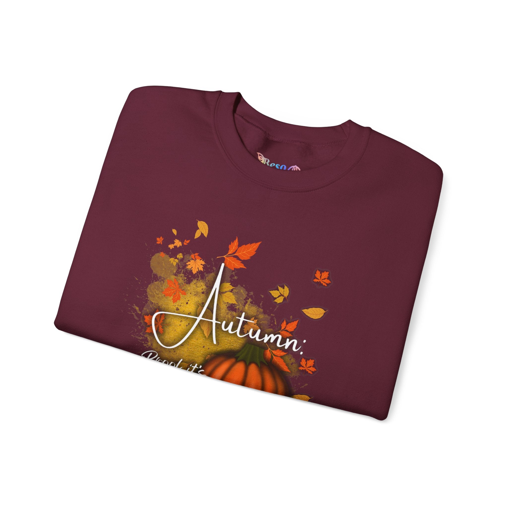 Autumn Vibes Crewneck Sweatshirt - Fall Fashion, Pumpkin Sweatshirt, Cozy Sweater for Thanksgiving, Seasonal Apparel, Autumn Gift