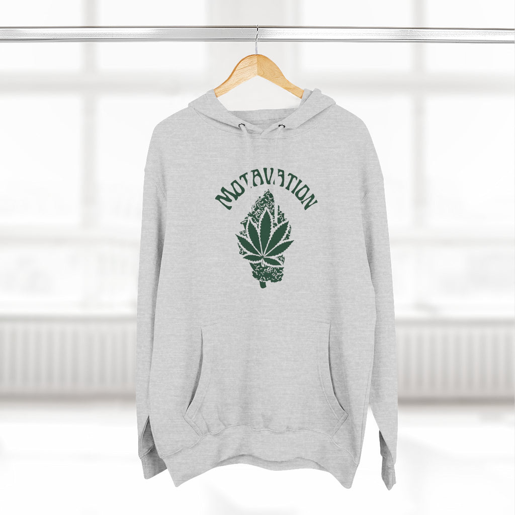 Fleece Hoodie - Motavation Marijuana Leaf & Bud Design