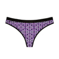Stylish Women's Thongs, AOP, Purple Swirl Pattern, Comfortable Lingerie, Gift for Her, Everyday Wear, Vibrant Underwear