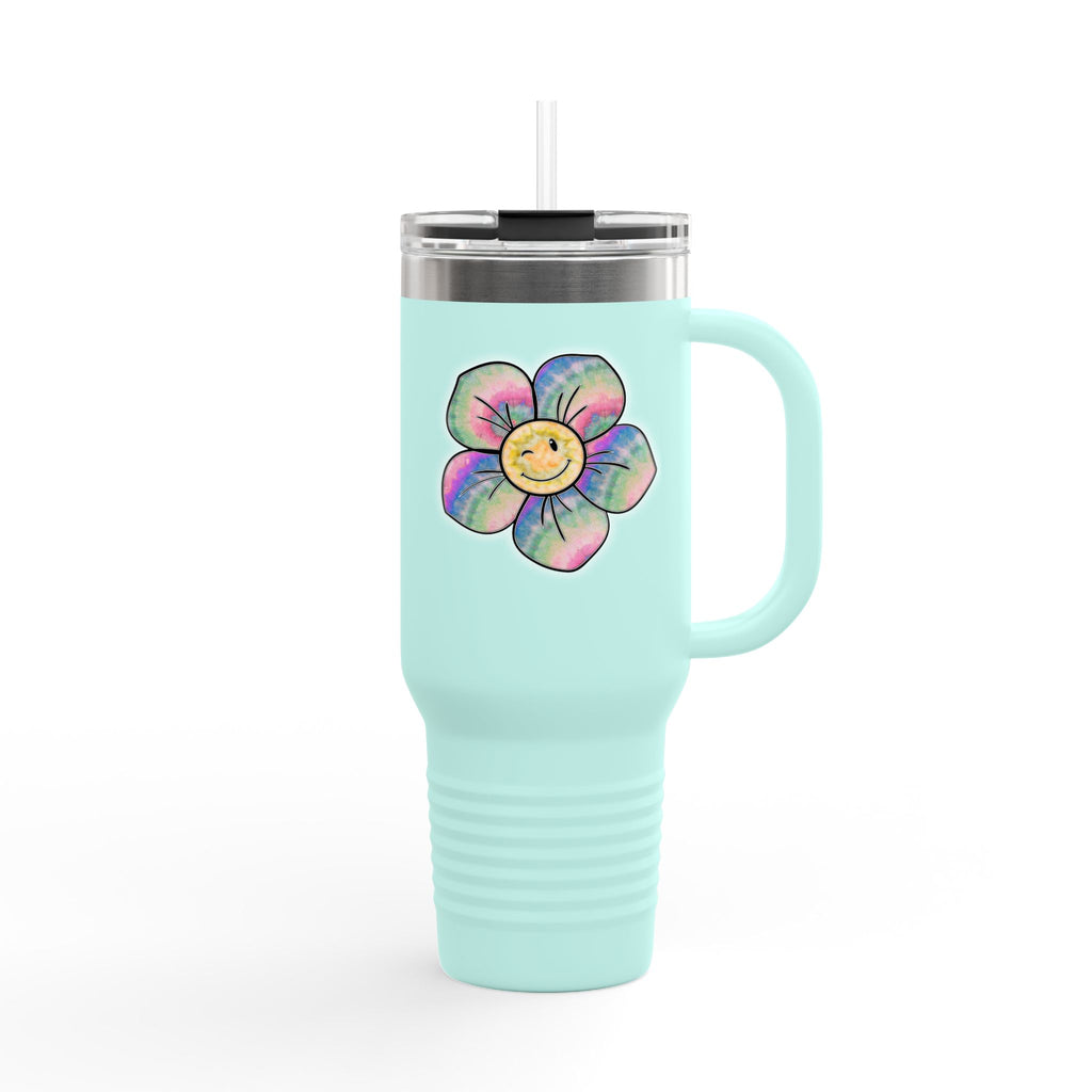 Vibrant Flower Insulated Travel Mug, 40oz - Colorful Drinkware for Road Trips, Picnics, Summer Gatherings, Gifts for Nature Lovers, [...]