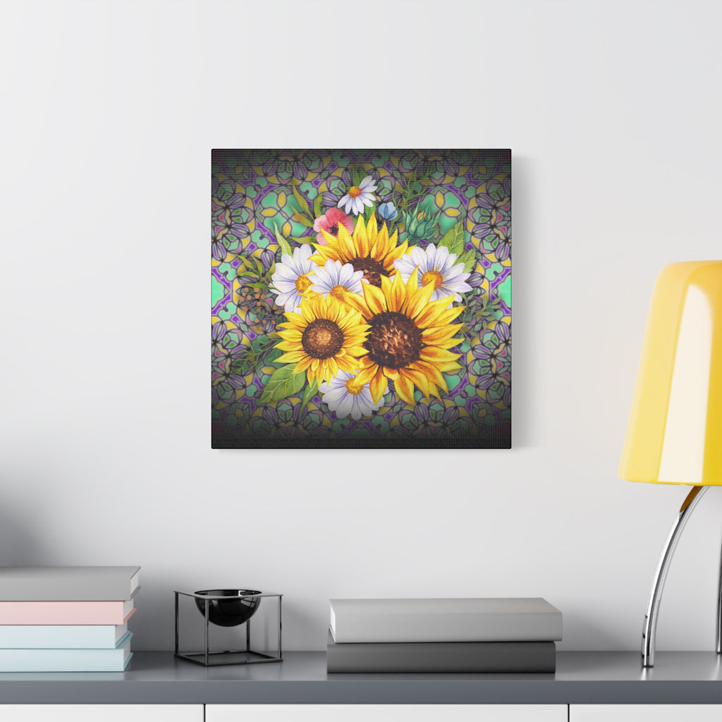 Floral Art Canvas Print, Wall Décor for Home, Gift for Flower Lovers, Botanical Wall Art, Sunflower Canvas