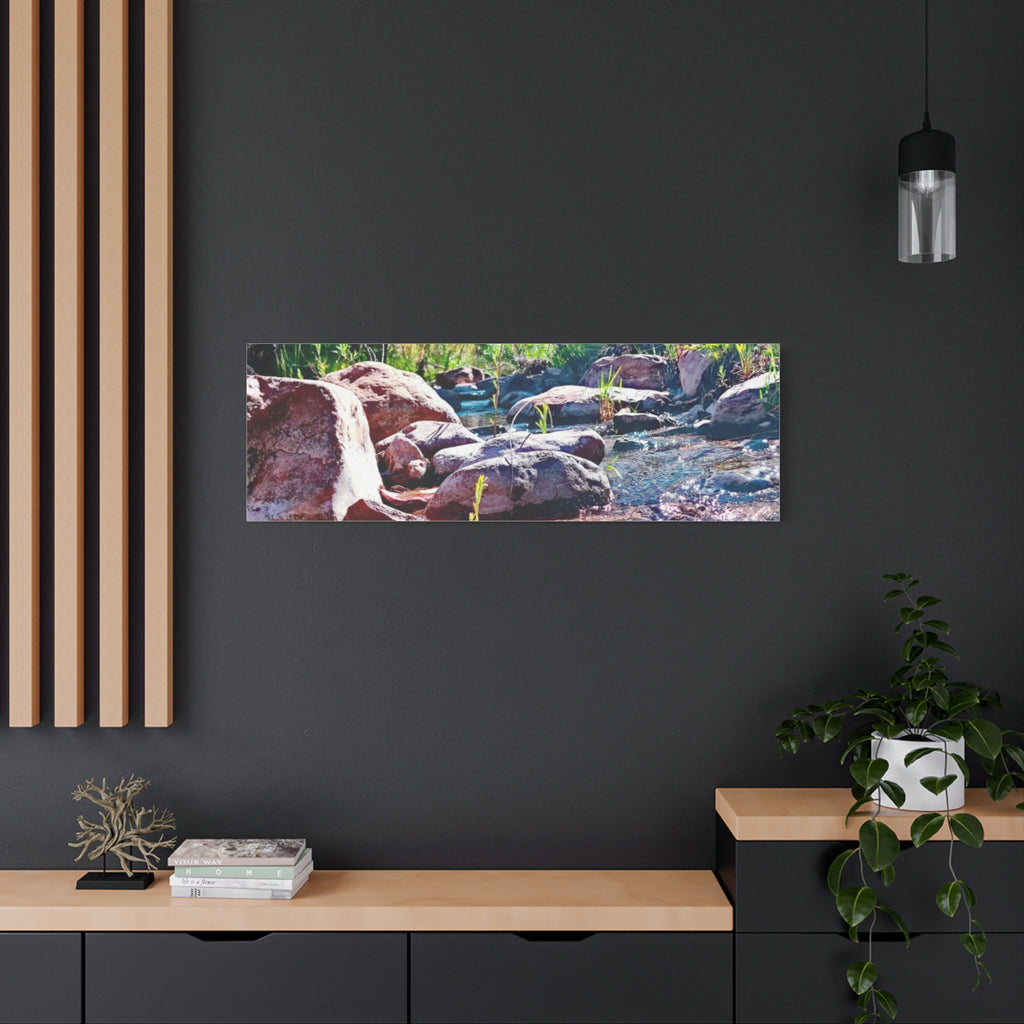 White Water Stream Art Canvas