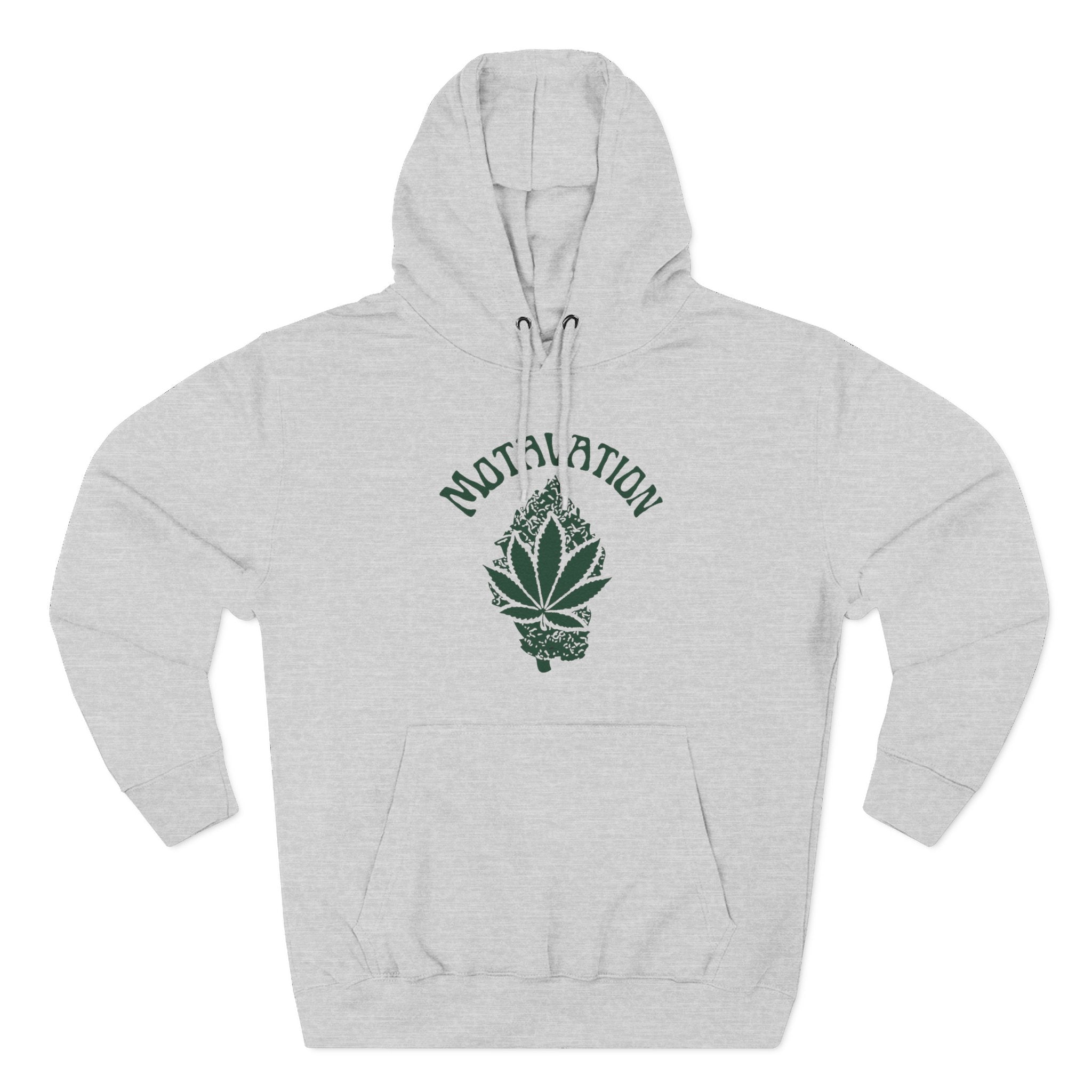 Fleece Hoodie - Motavation Marijuana Leaf & Bud Design