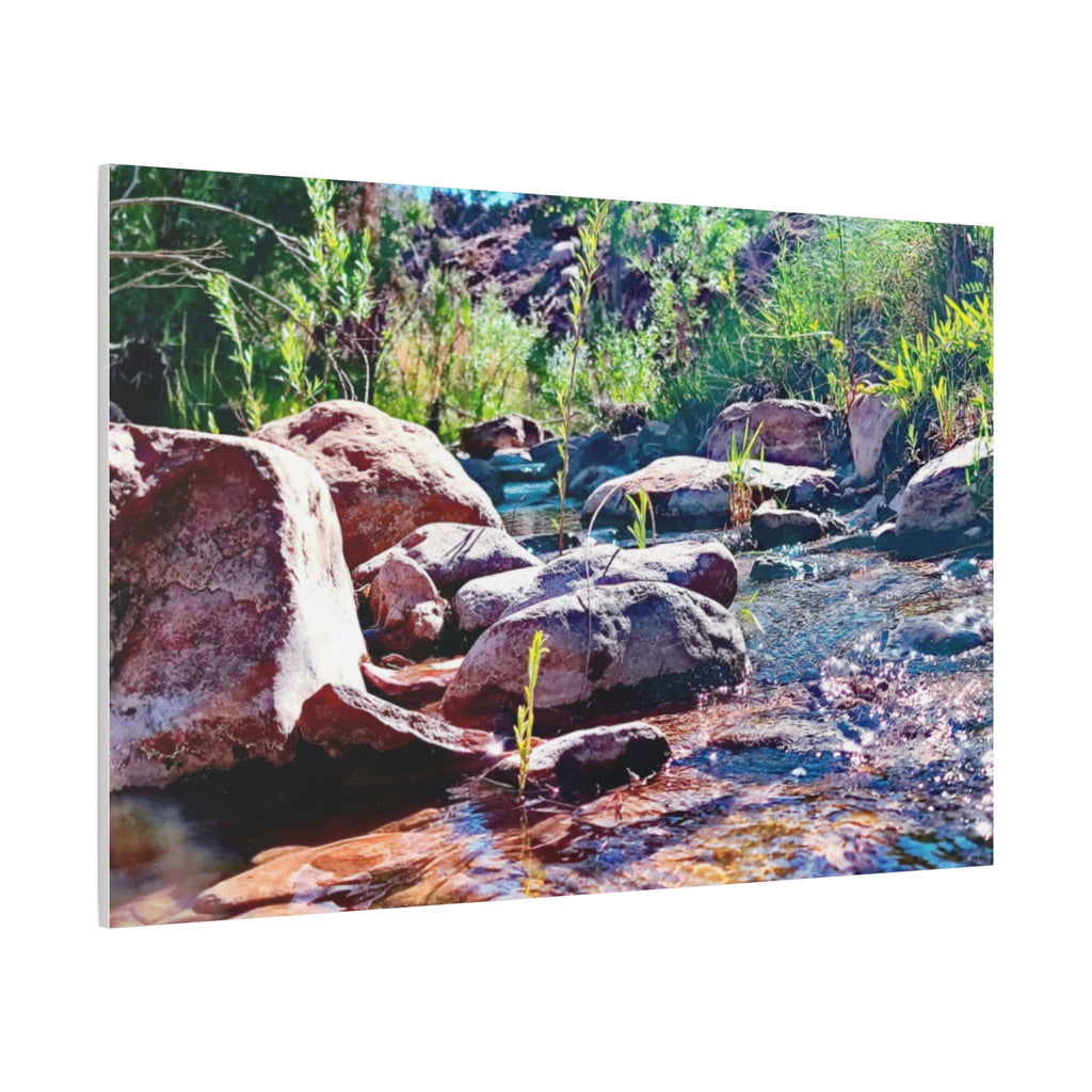 White Water Stream Art Canvas