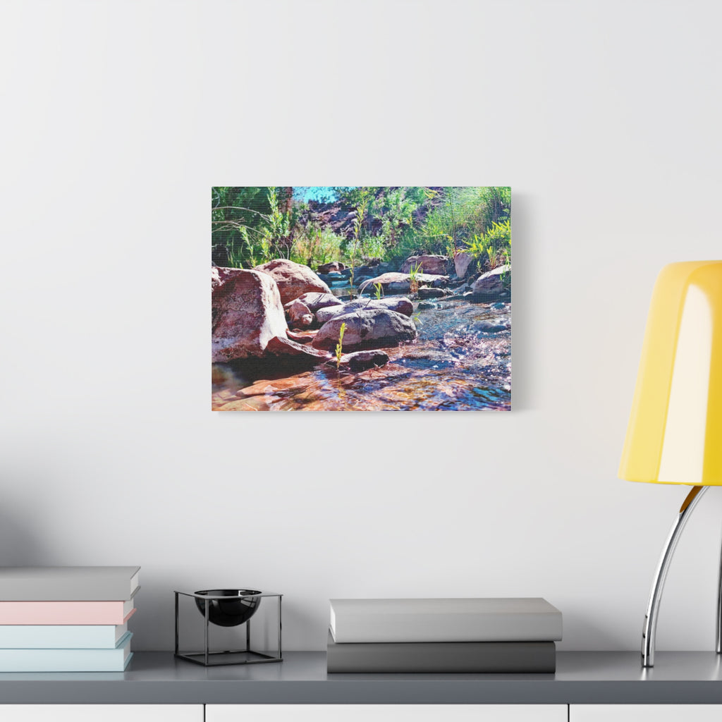 White Water Stream Art Canvas