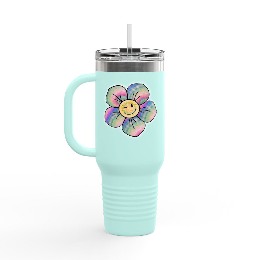 Vibrant Flower Insulated Travel Mug, 40oz - Colorful Drinkware for Road Trips, Picnics, Summer Gatherings, Gifts for Nature Lovers, [...]