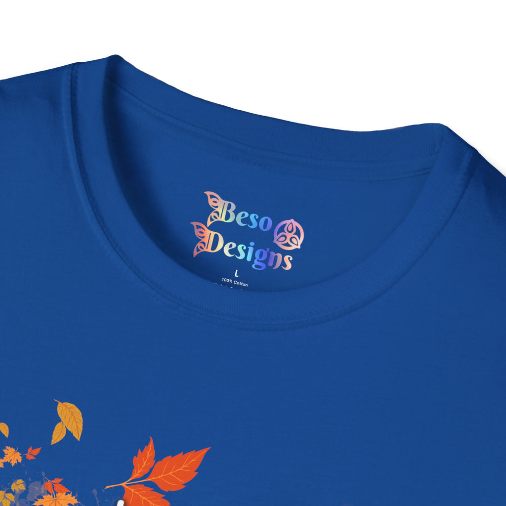 Autumn Vibes Unisex Softstyle T-Shirt, Fall Shirt, Pumpkin Tee, Seasonal Apparel, Comfortable Casual Wear, Perfect for Autumn Celebrations