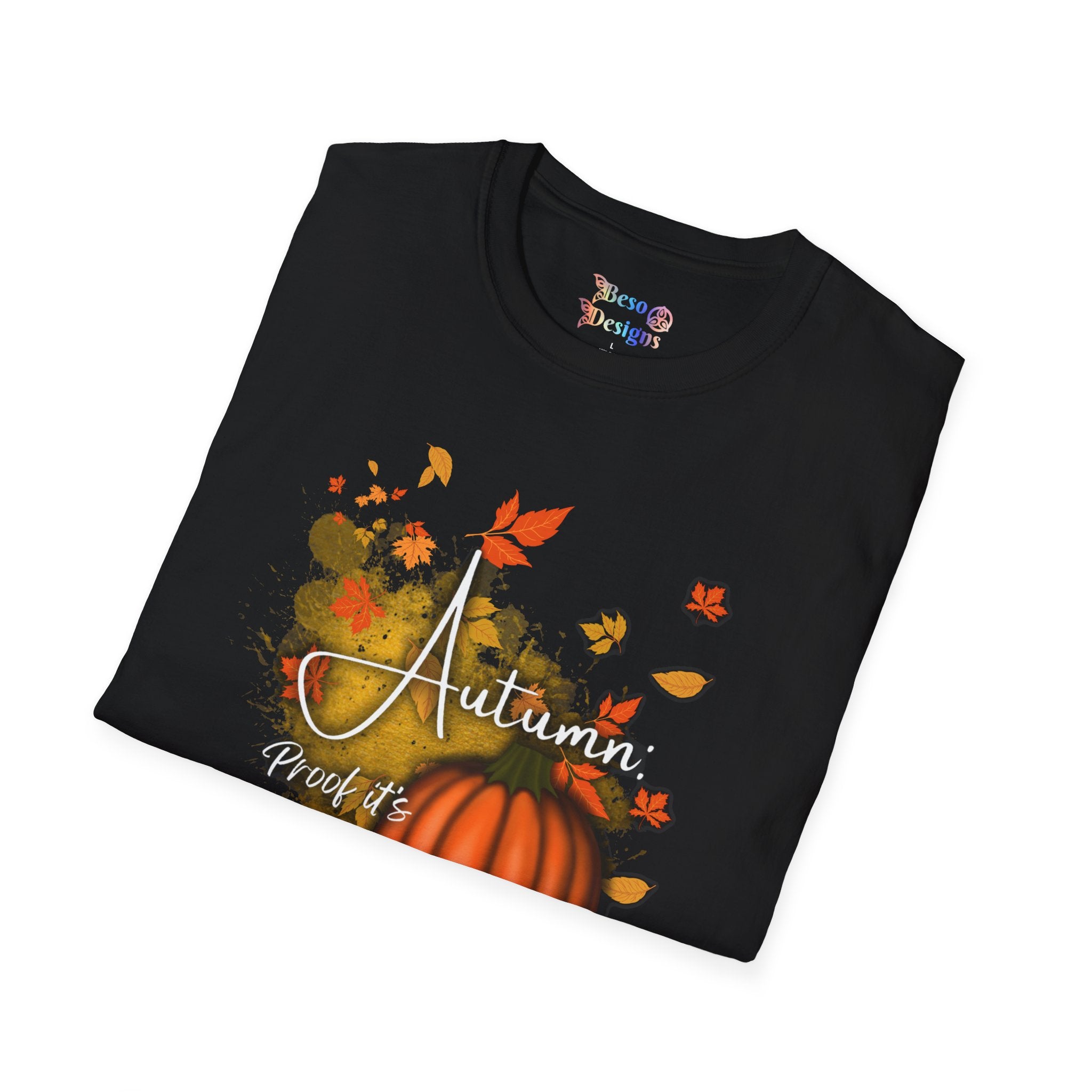 Autumn Vibes Unisex Softstyle T-Shirt, Fall Shirt, Pumpkin Tee, Seasonal Apparel, Comfortable Casual Wear, Perfect for Autumn Celebrations