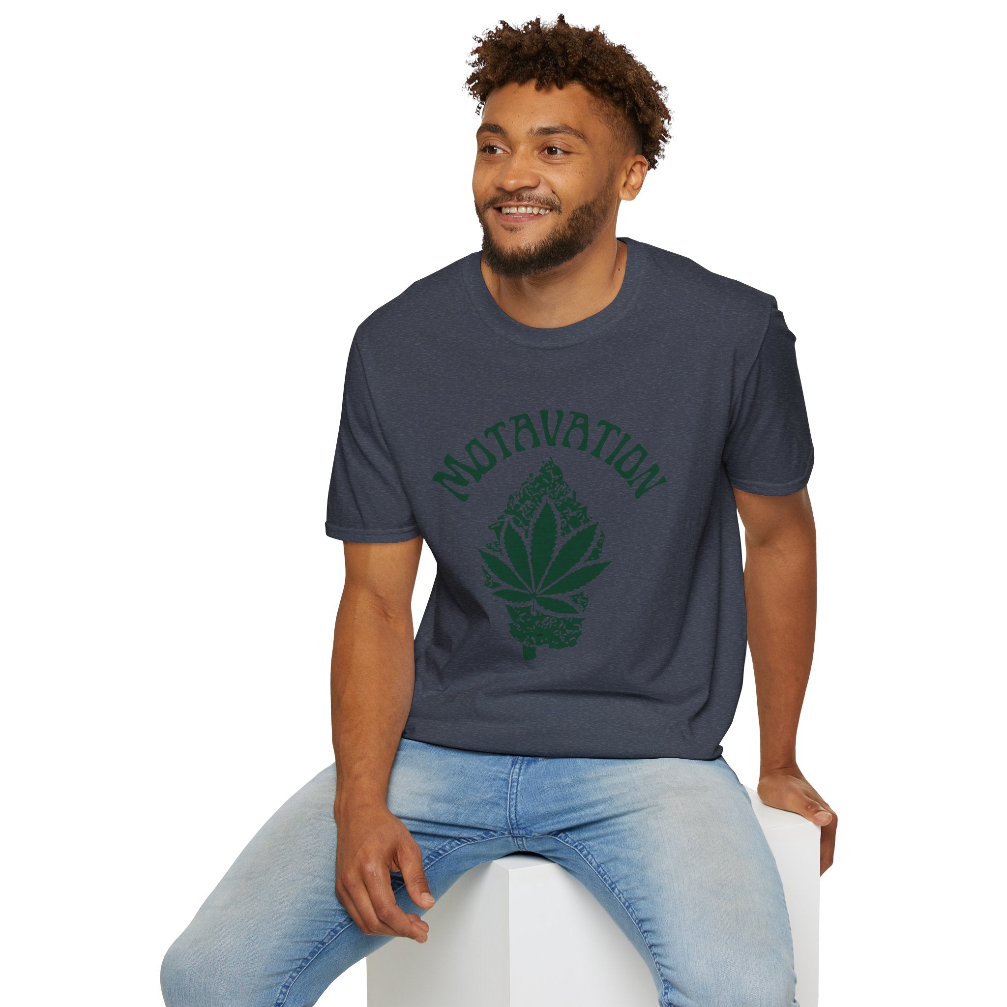Marijuana Leaf and Bud Unisex T-Shirt - Motavation Design