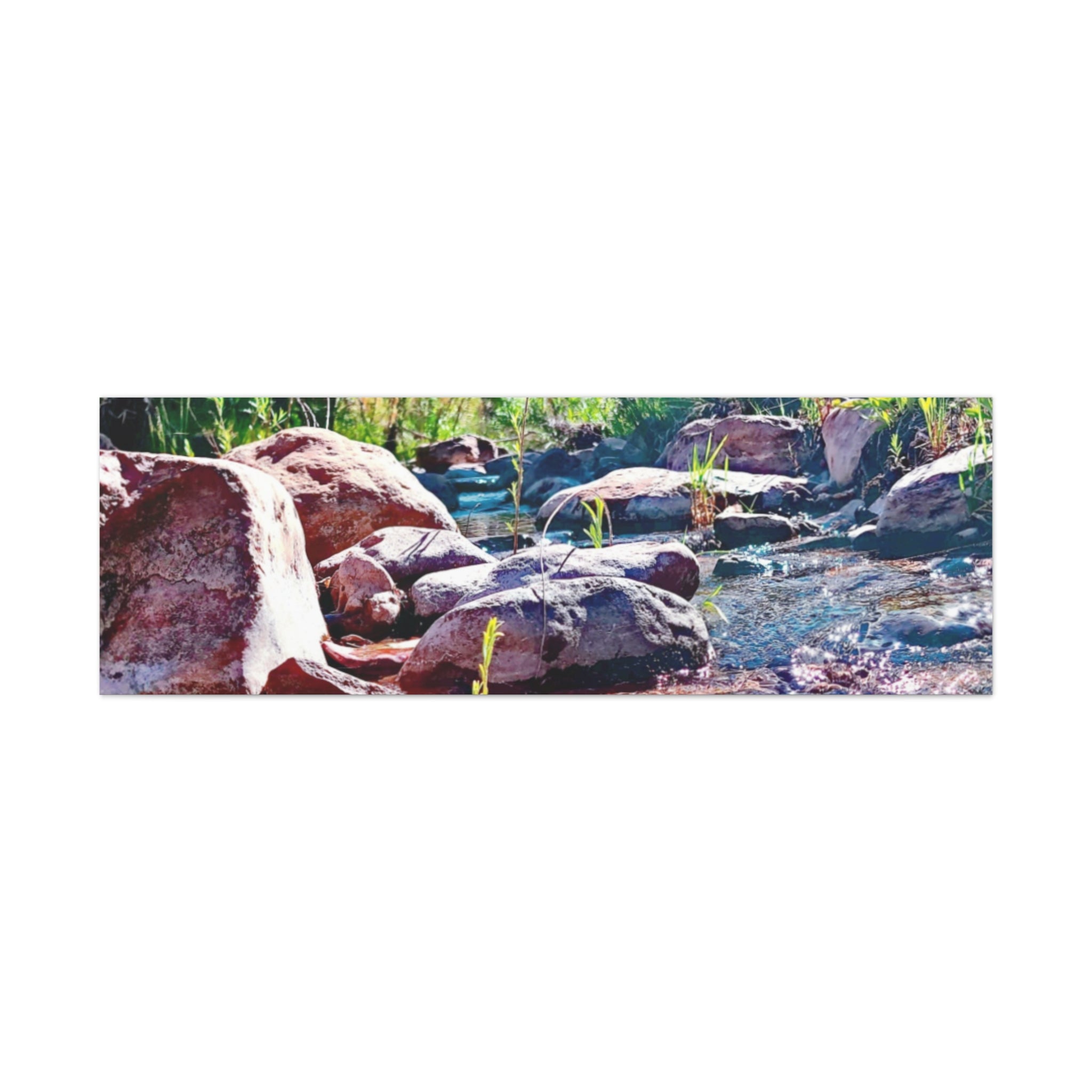 White Water Stream Art Canvas