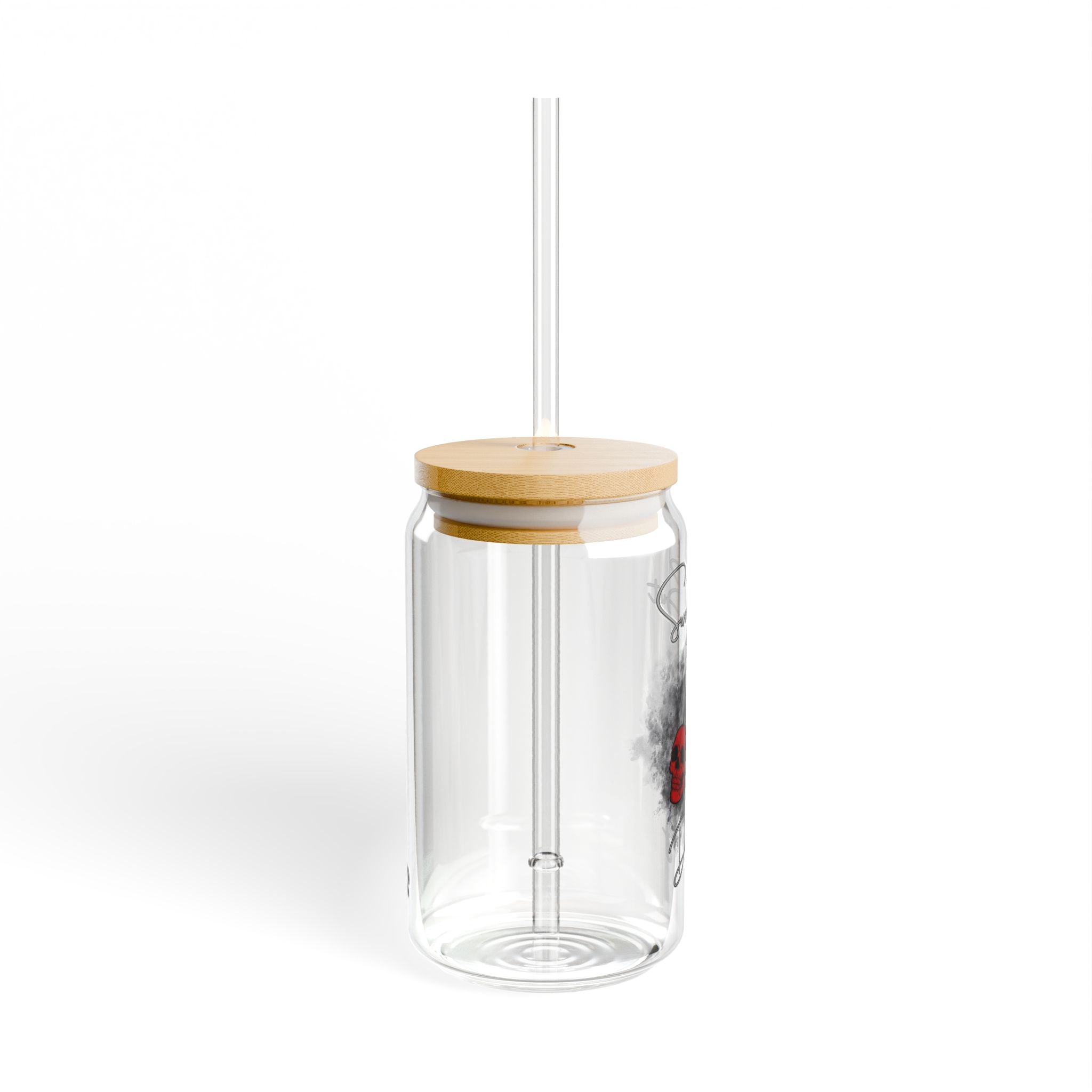Skull Cherries 16oz Glass Sipper — "Sweet but Deadly"