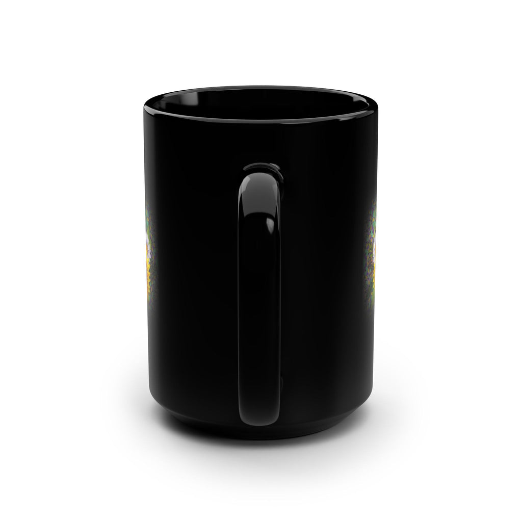 Sunflower Black Mug, 15oz - Floral Coffee Cup for Gardening Lovers, Teacher Gifts, Spring Decor, Perfect for Birthdays and Special Occasions