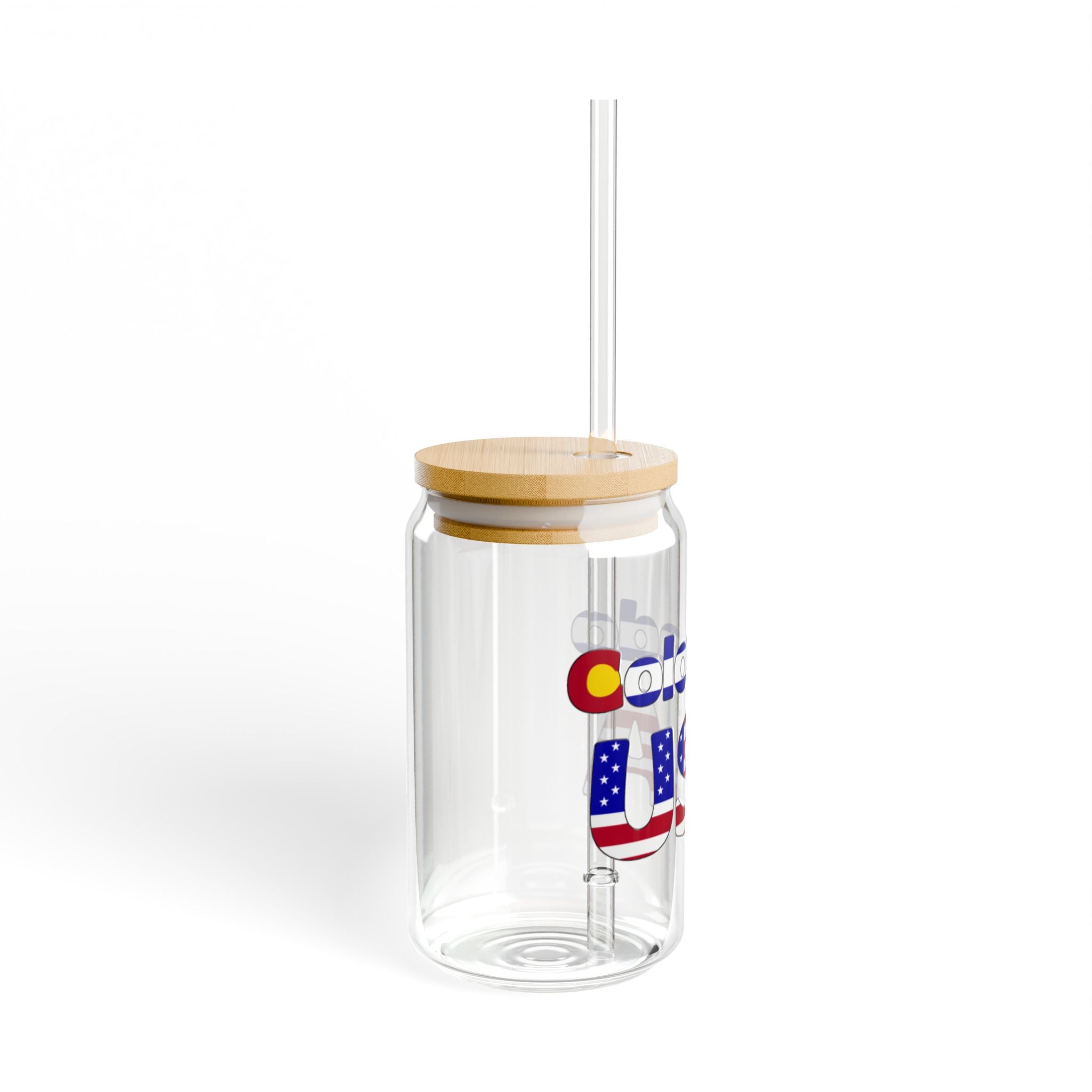 Patriotic Sipper Glass, 16oz | Colorado USA Theme, Perfect for Outdoors, Parties, Summer Celebrations, BBQs, Gifts