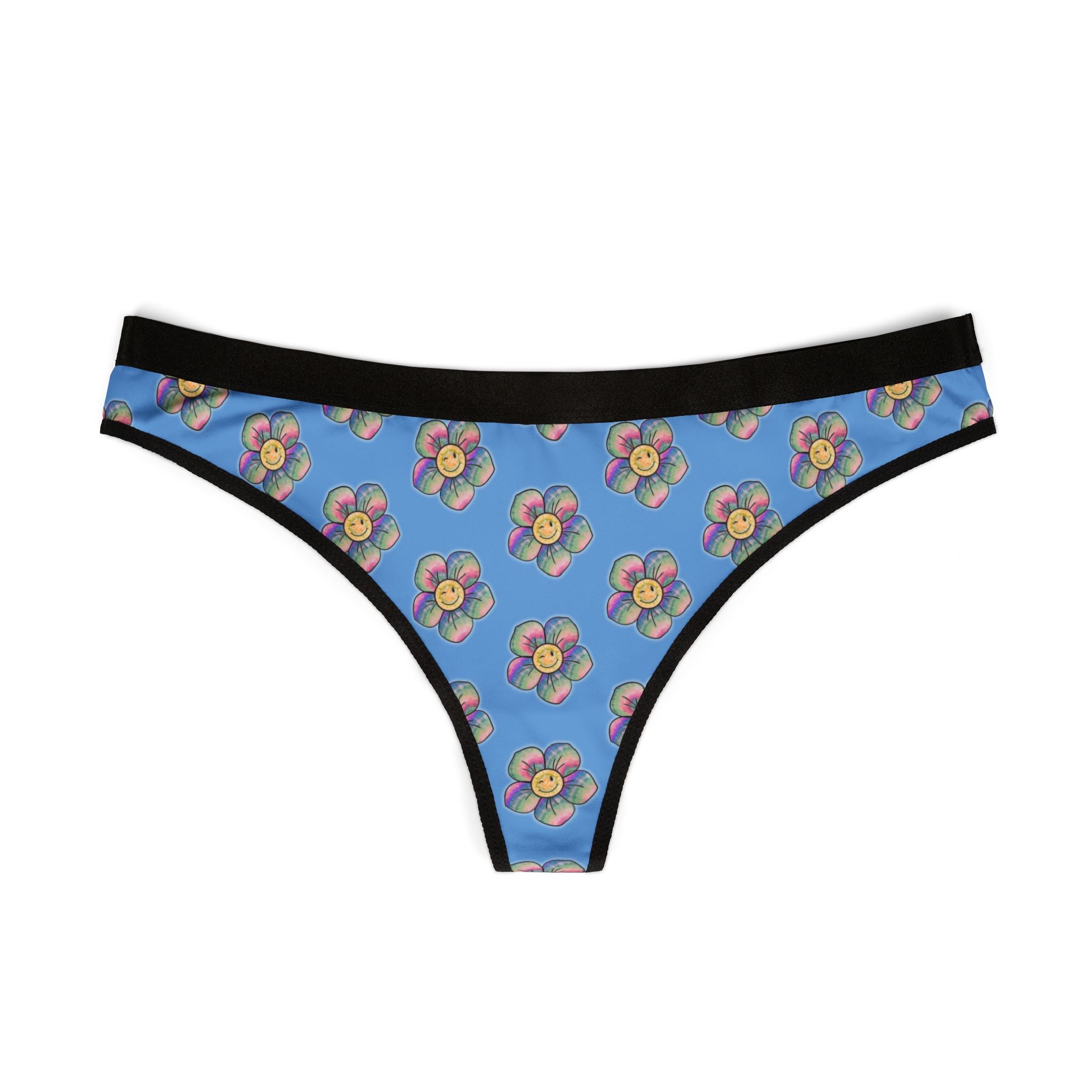 Floral Women's Thongs | Comfortable Lingerie, Gift for Her, Everyday Wear, Vacation Essentials, Spring Fashion